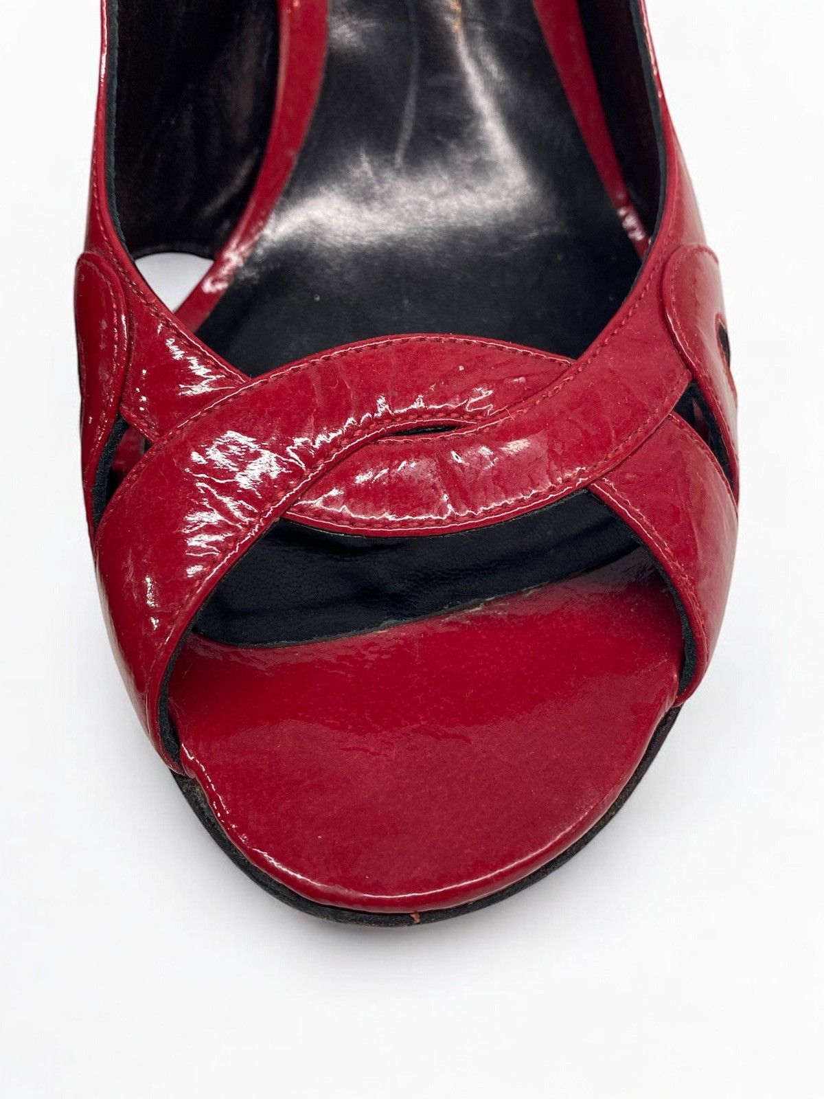 Balenciaga 🔥 BALENCIAGA RED HEELS Y2K CUTOUT SLINGBACK DIVA ENERGY Size US 4 / IT 34 - 5 Thumbnail