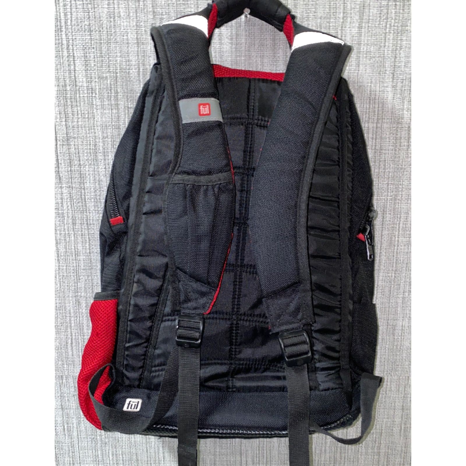 Vintage Ful Black Red Dual Strap Multi Pocket Backpack / Ful Size ONE SIZE - 4 Thumbnail