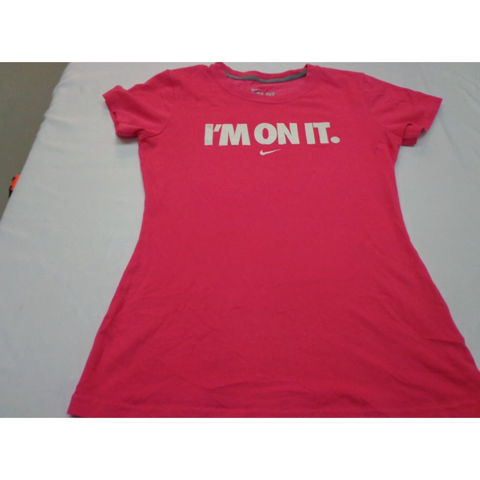 Nike Nike Dri-Fit T-Shirt Pink Women’s Medium Slim Fit Crew Neck Short Sleeve Shirt Size M / US 6-8 / IT 42-44 - 2 Thumbnail