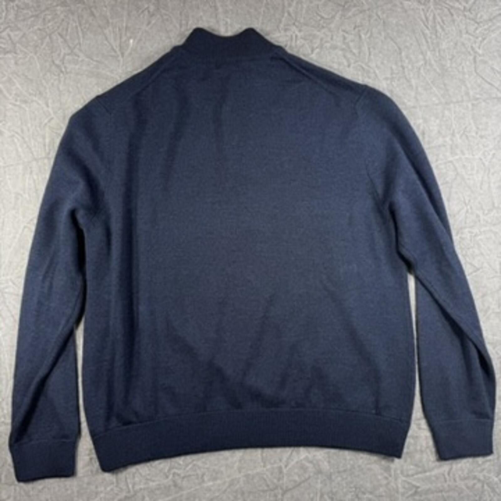 Brooks Brothers Brooks Brothers Sweater Mens 2XL Navy 346 Zip Merino Wool Size US XXL / EU 58 / 5 - 6 Thumbnail