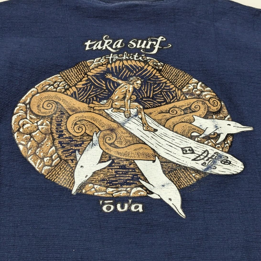Vintage Vintage Single Stitch Tahiti Surf Henley Tee Shirt Blue Top Size US XL / EU 56 / 4 - 6 Thumbnail