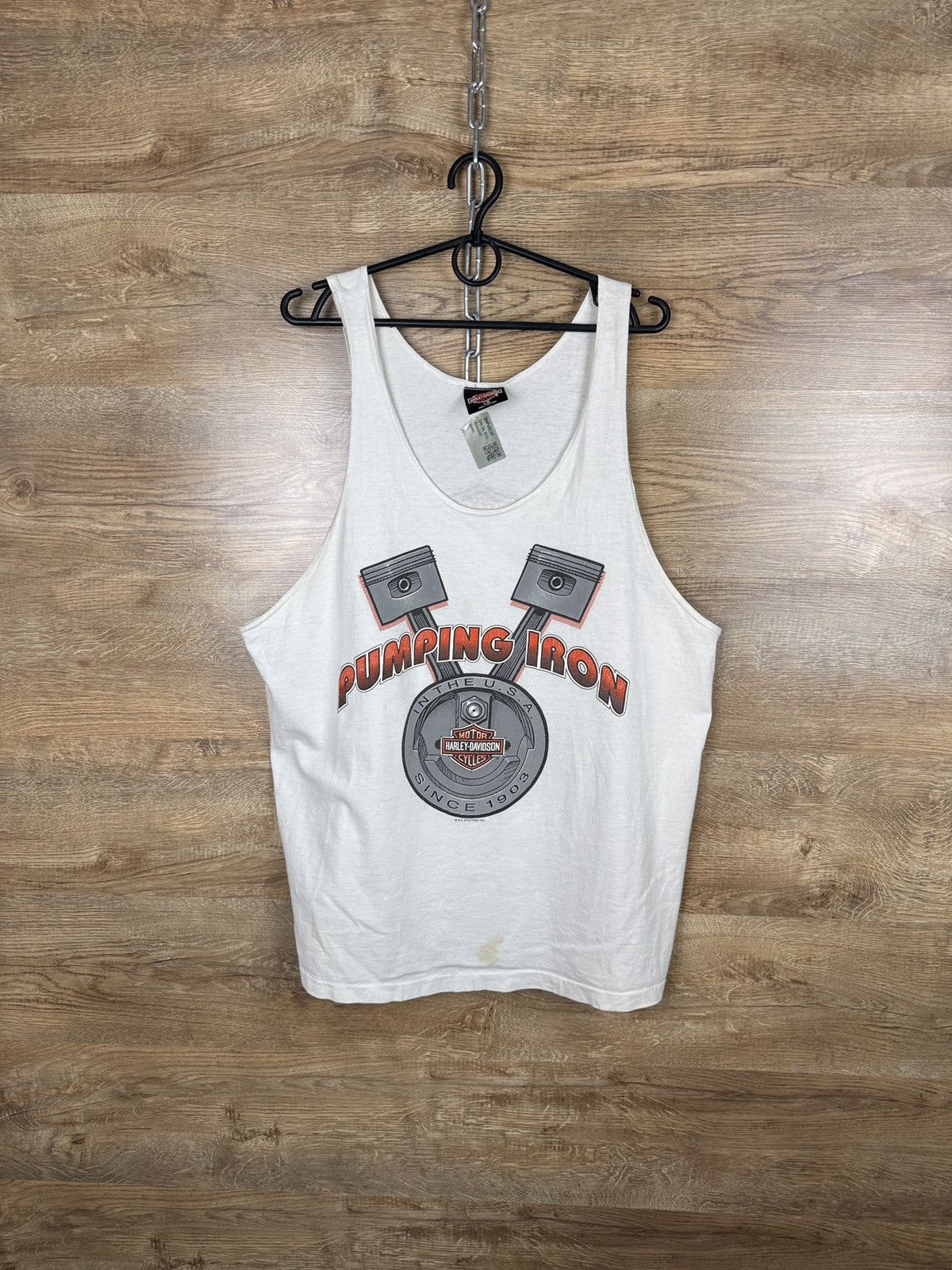 Harley Davidson Mens Vintage Harley Davidson tank top Made in USA t-shirt Size US L / EU 52-54 / 3 - 1 Thumbnail