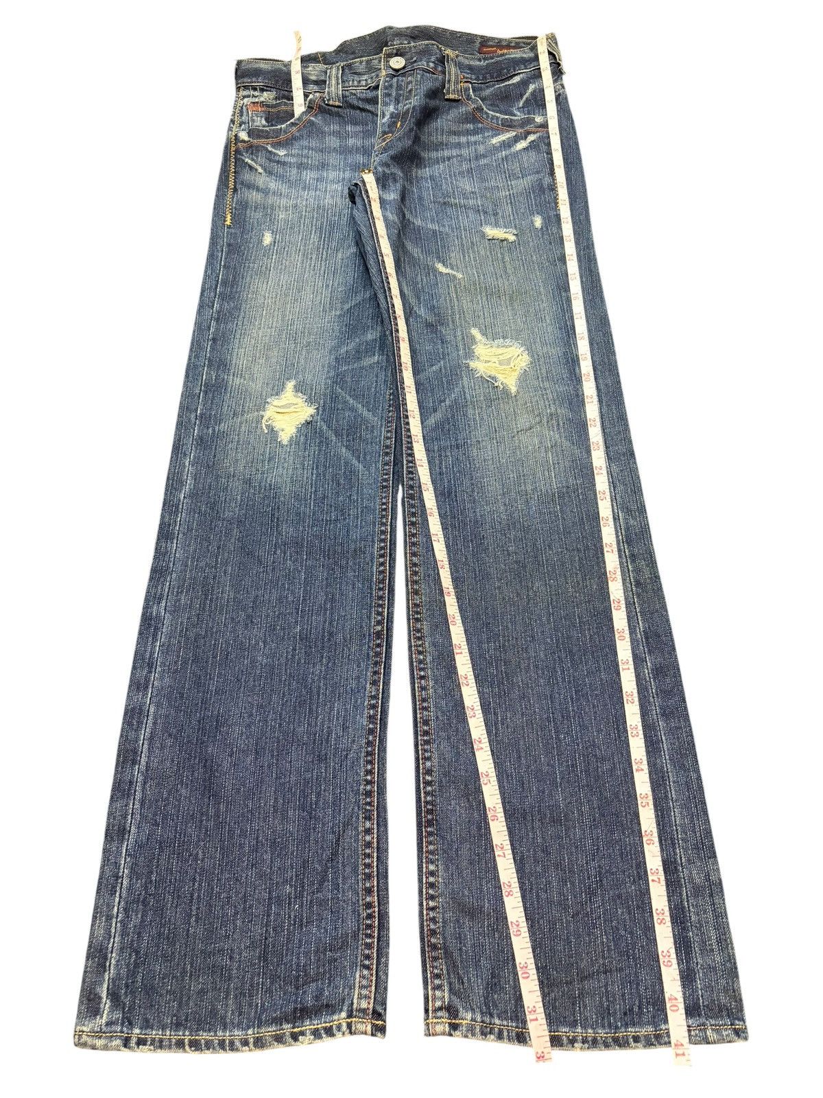 Diesel Vintage Japanese Brand Buckle Back Distress Loose Jeans Size 30" / US 8 / IT 44 - 7 Thumbnail