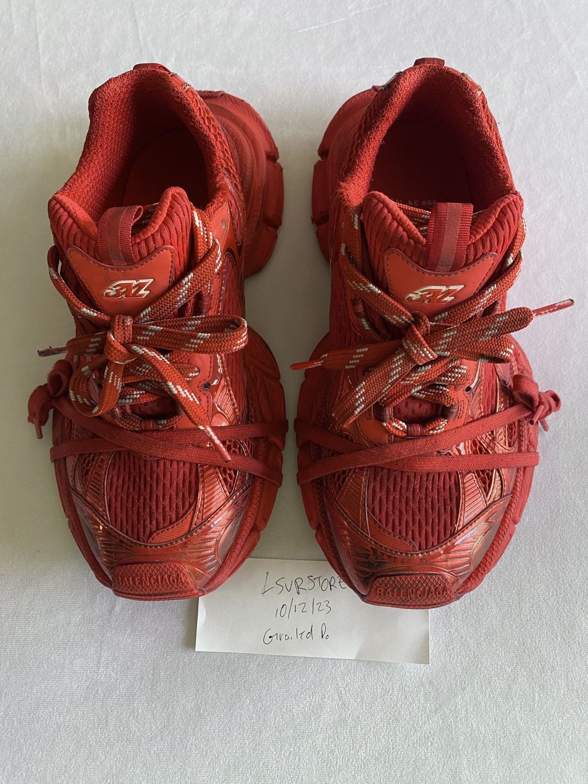 Balenciaga Balenciaga Red 3XL Sneaker 42 - US9.0 USED* Size US 9 / EU 42 - 2 Thumbnail