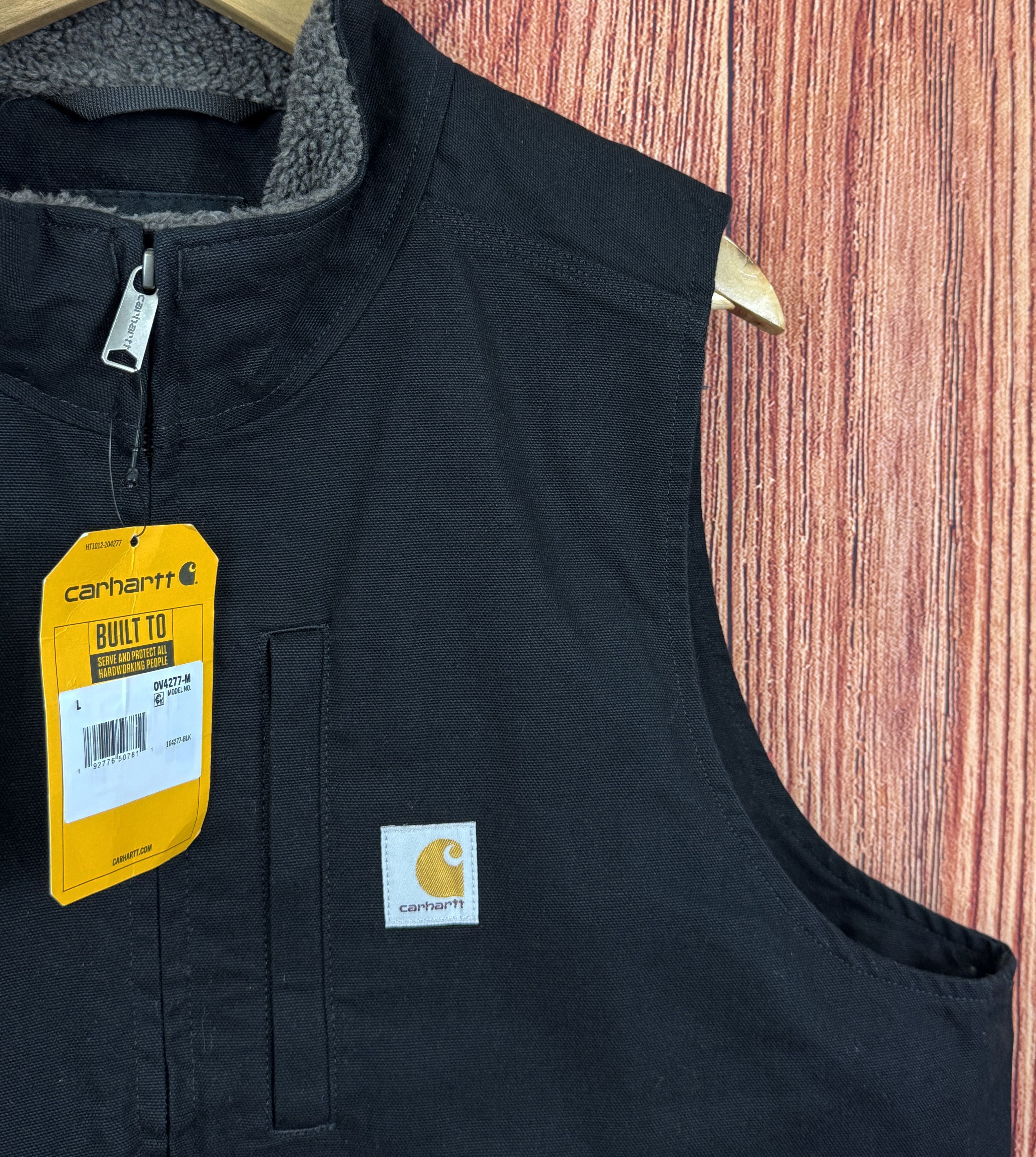 Carhartt NWT Carhartt Washed Duck Sherpa Lined Loose Fit Black Vest Size US L / EU 52-54 / 3 - 4 Thumbnail