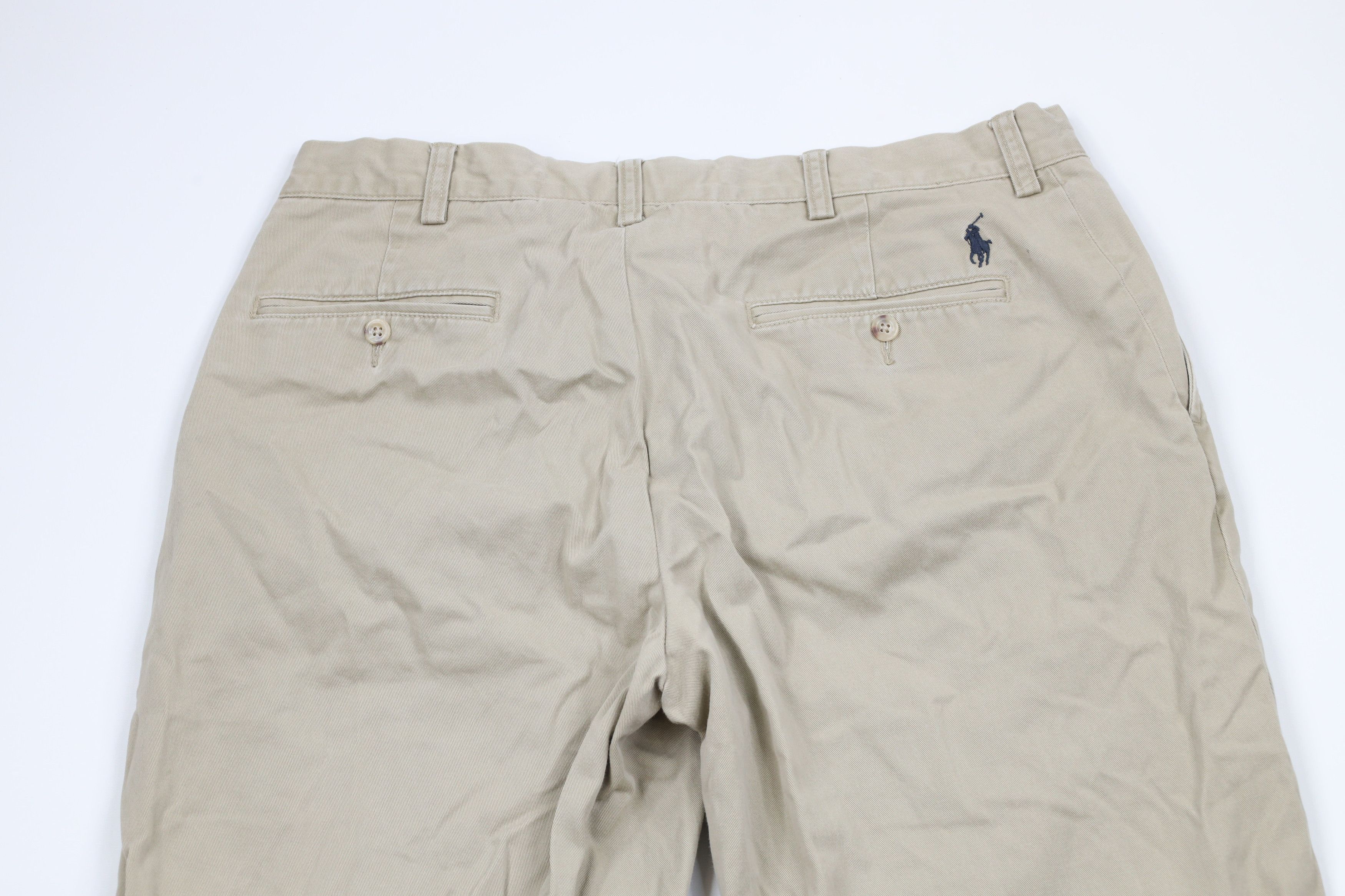 Ralph Lauren × Vintage Vintage 90s Ralph Lauren Leg Chino Pants Beige Cotton Size US 35 - 10 Thumbnail