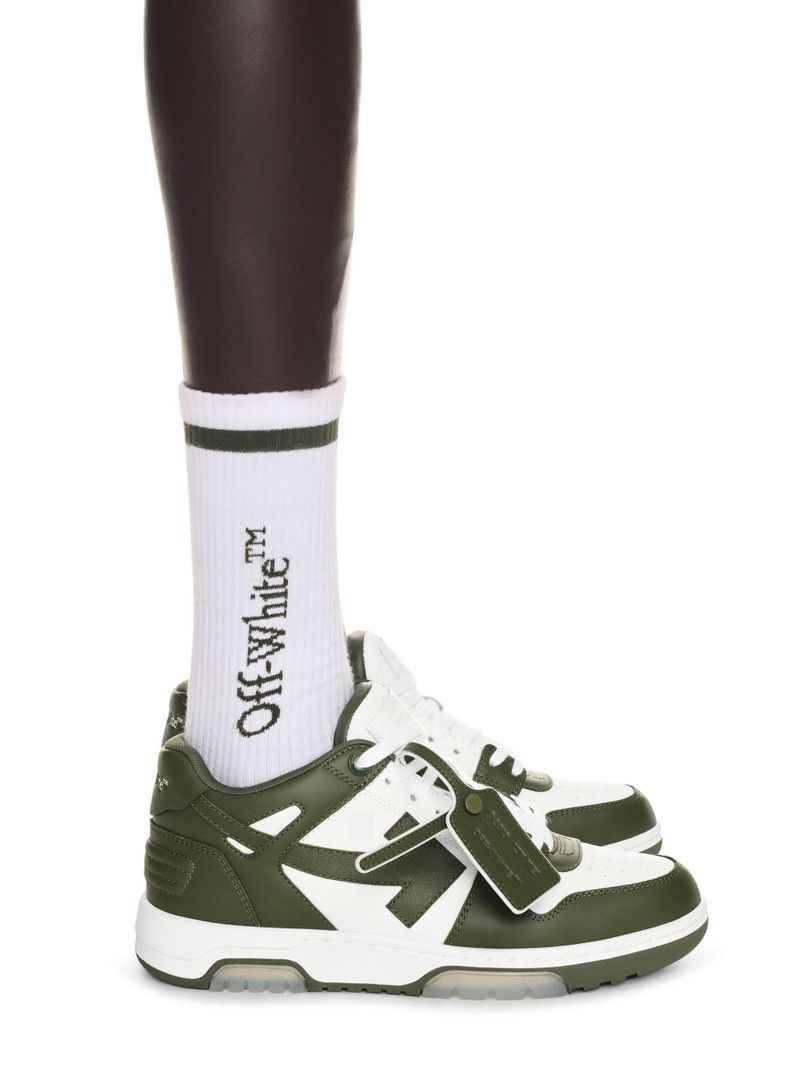 Off-White os11x0226 Out Of Office Sneakers in White/Military Green Size US 12 / EU 45 - 6 Thumbnail