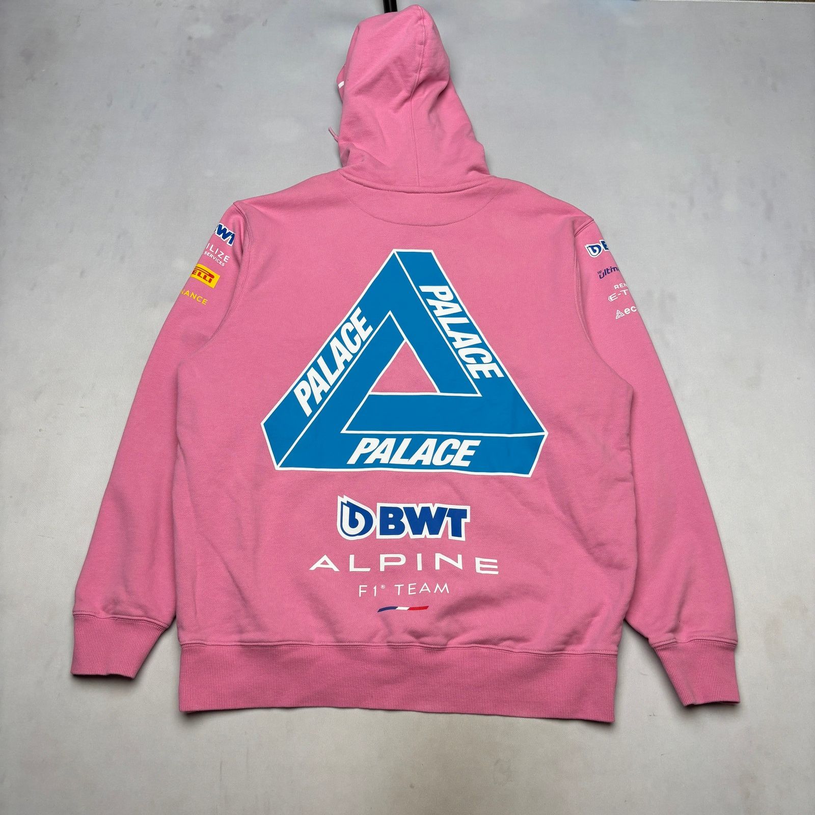 Palace Palace x Kappa For Alpine F1 Pink Hoodie Men's XL 350 GSM Size US XL / EU 56 / 4 - 3 Thumbnail