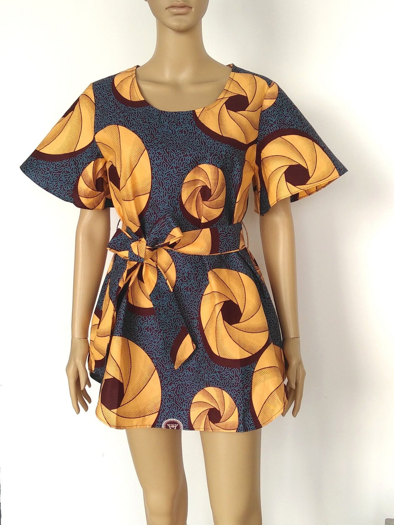 Other Cotton Tunic Shirt For Women African Wax Print Blouse Size XL / US 12-14 / IT 48-50 - 1 Thumbnail