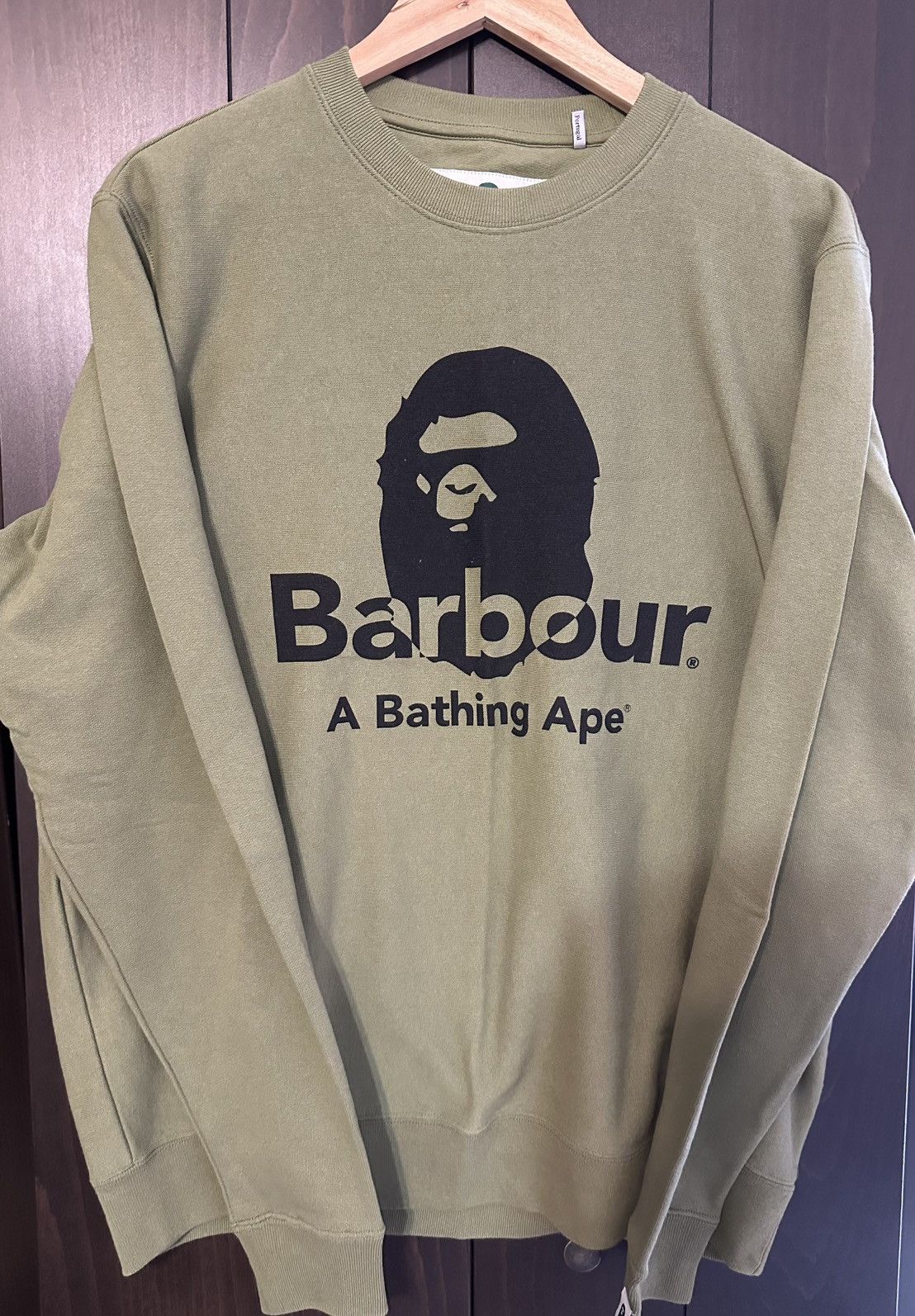 Bape × Barbour Bape Barbour crew Size US L / EU 52-54 / 3 - 1 Thumbnail