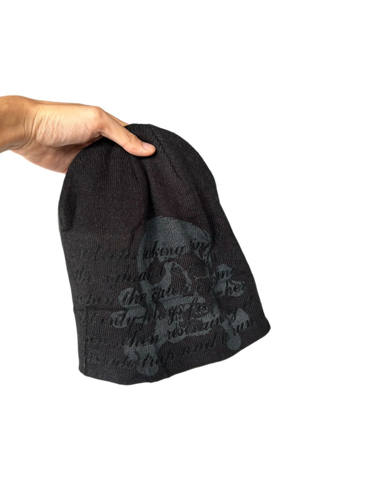 14th Addiction × Japanese Brand × Le Grande Bleu (L.G.B.) Skull Punk Bondage big Beanie Hats Poems Size ONE SIZE - 5 Thumbnail