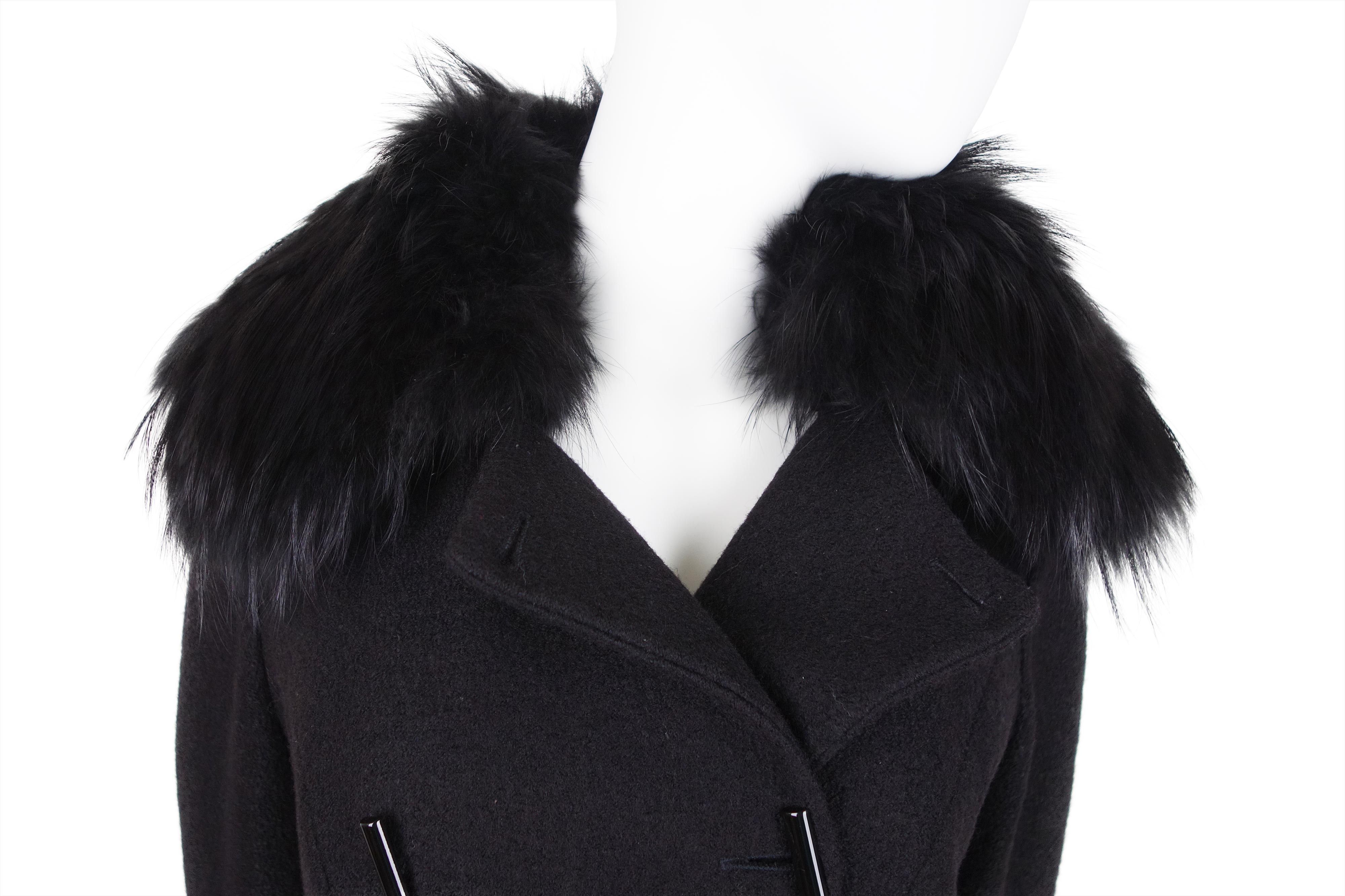 plein sud Plein Sud Wool Coat Fur Collar Long Jacket Faycal Amor US 4 Size XS / US 0-2 / IT 36-38 - 11 Thumbnail