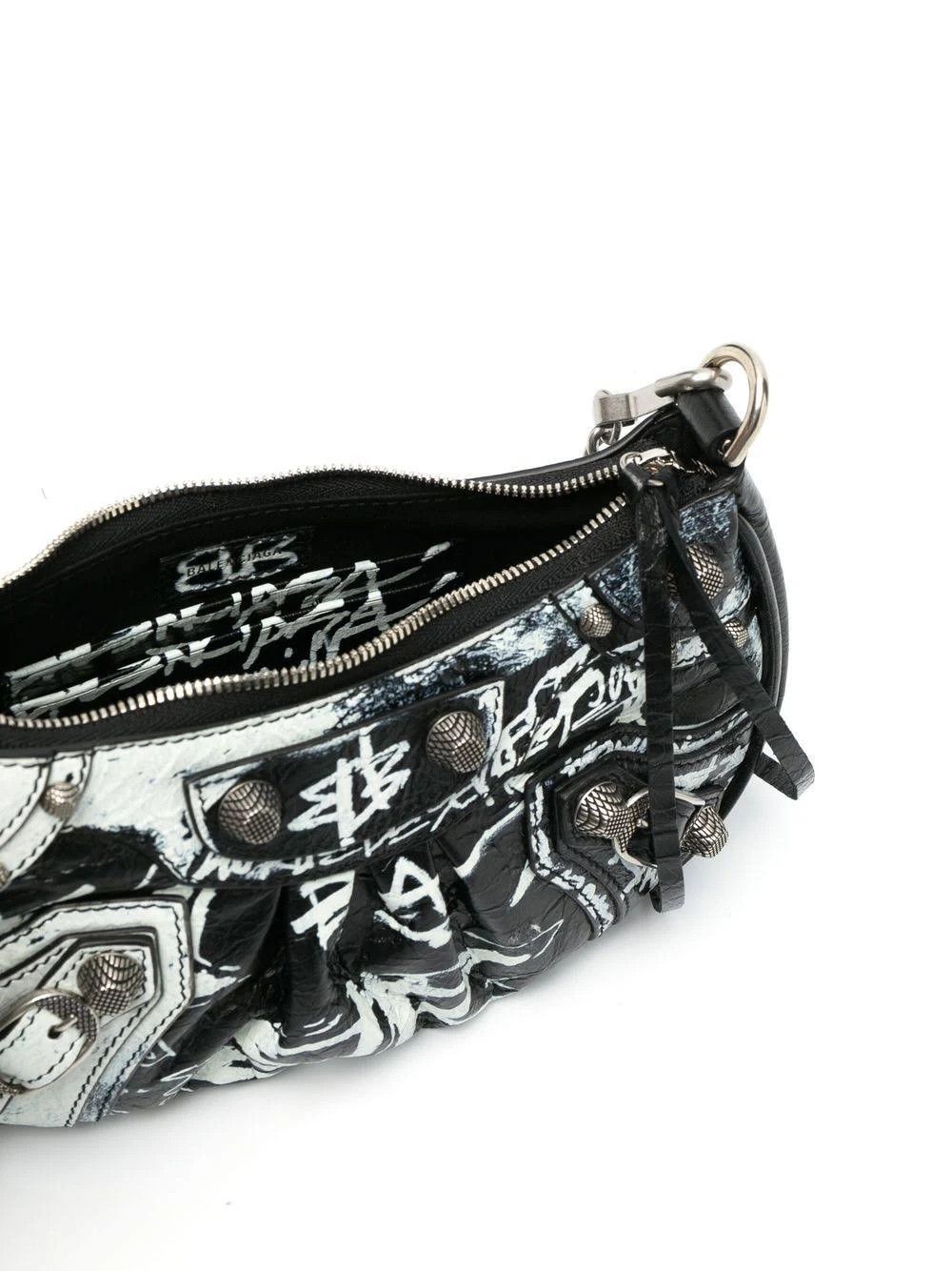 Balenciaga o1s1wg110624 Size: OS / Le Cagole Mini Bag in Black White Size ONE SIZE - 4 Thumbnail