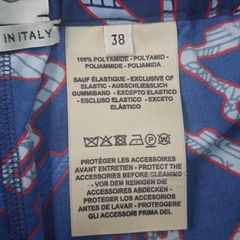Hermes Hermes Blue Full Logo Drawstring Shorts Size 25" / US 0 / IT 36 - 6 Thumbnail