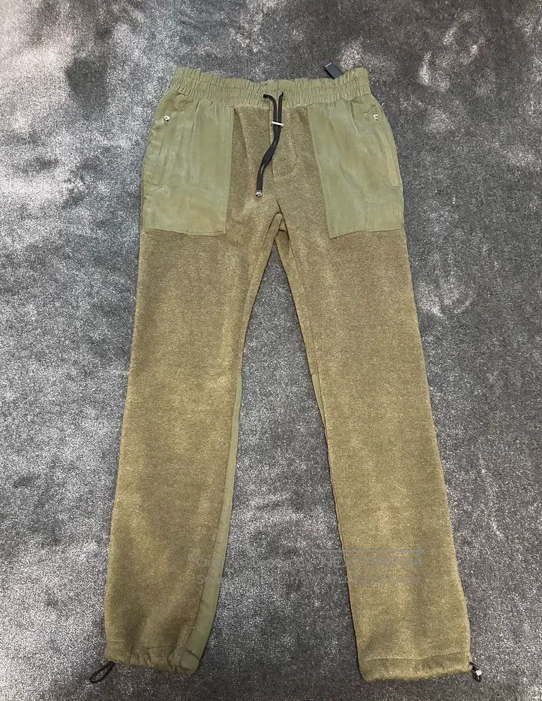 Amiri Amiri Velvet-lined warm military green sport pants, work p Size US 32 / EU 48 - 1 Thumbnail