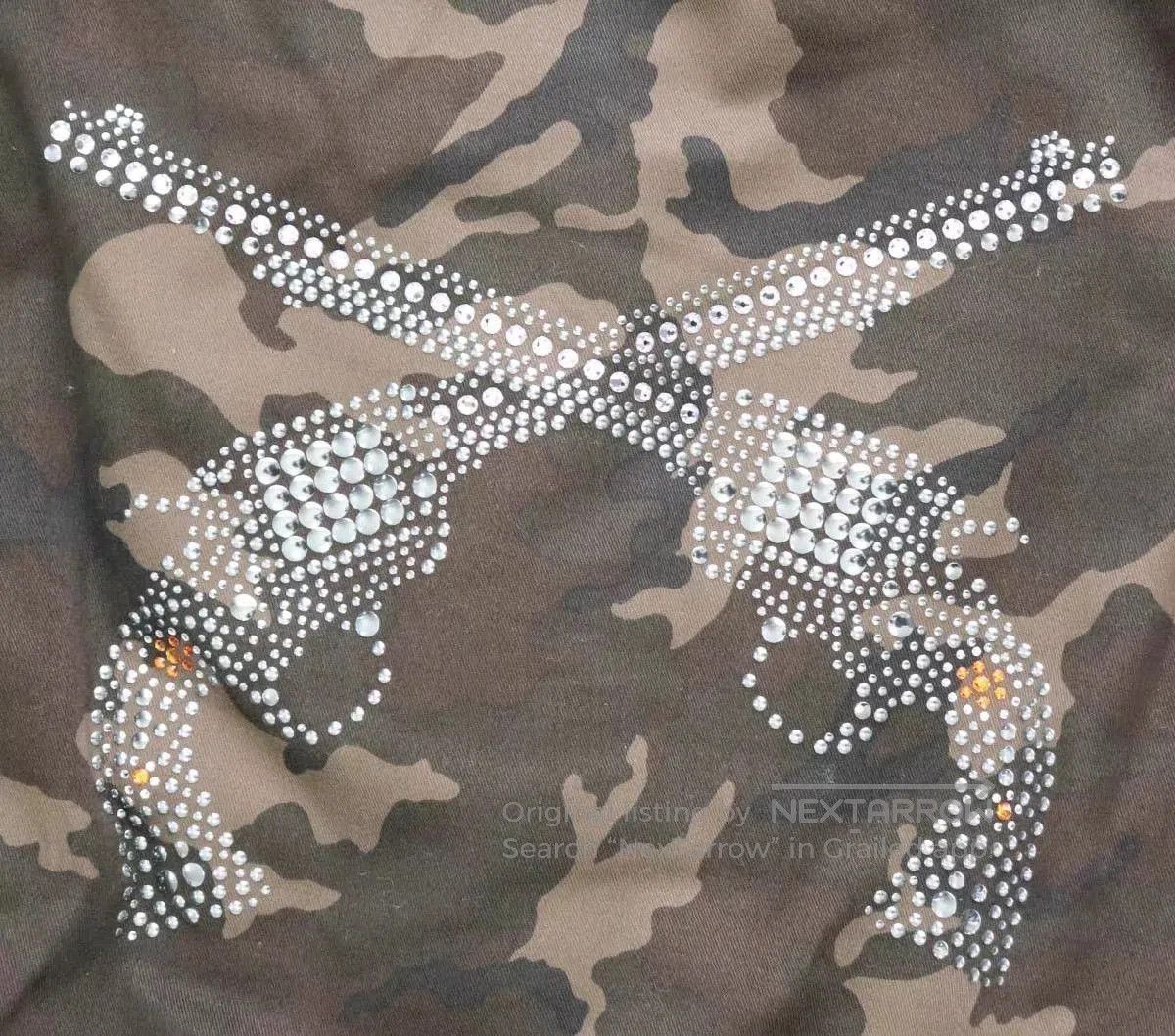 Roar Hooded Camouflage Light Jacket with Embellished Design. Size US L / EU 52-54 / 3 - 5 Thumbnail
