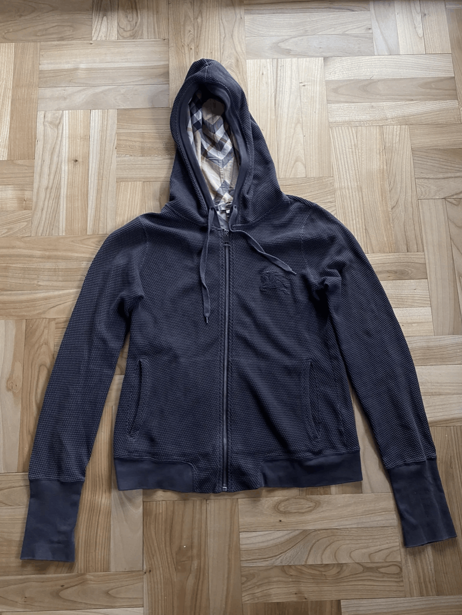 Burberry Burberry Brit Big Embroilery Logo Zip Up Hoodie | Grailed