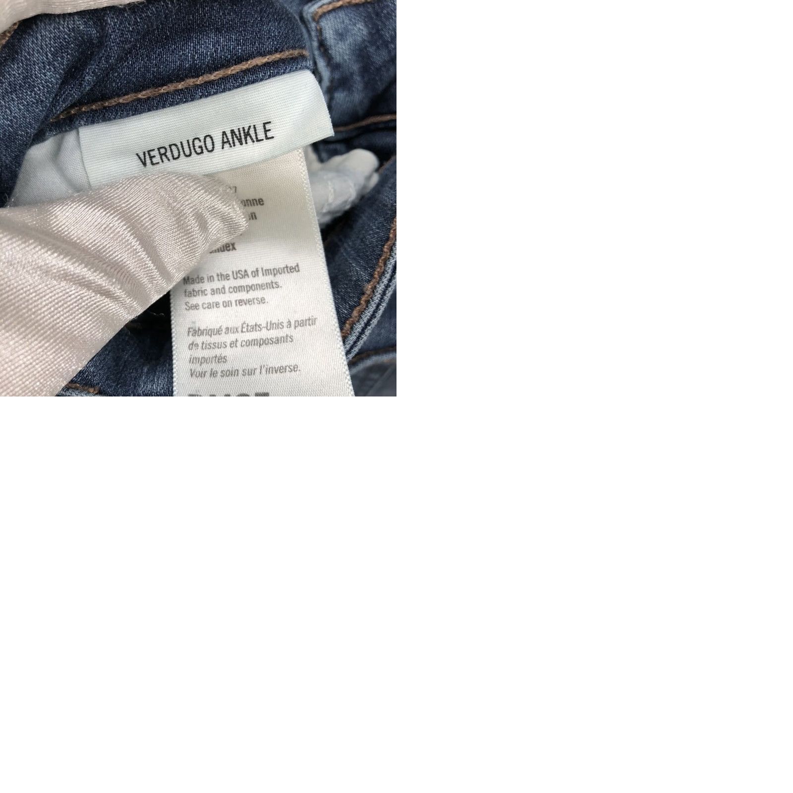 Paige Paige Jeans Womens 26 Ankle Skinny Distressed Blue Stretch Verdugo Denim Cotton Blend 5-Pocket Size 26" / US 2 / IT 38 - 9 Thumbnail