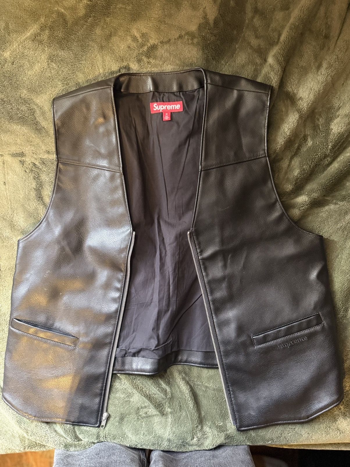 Supreme × Toy Machine Supreme x Toy Machine Leather Vest | Grailed