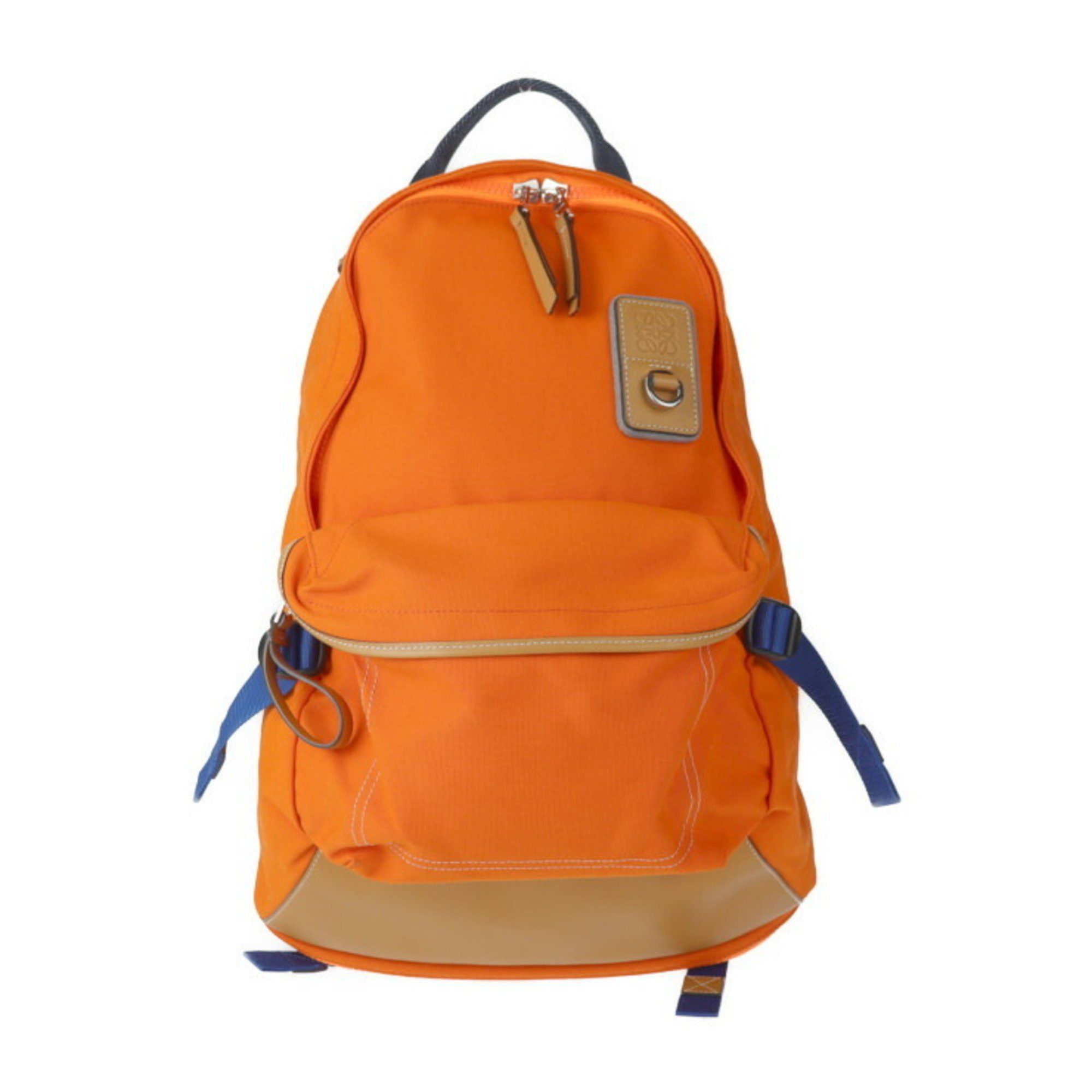 Loewe Loewe Eye Nature Backpack/Daypack 301.50.NU40 Canvas Leather Orange x Brown Blue Backpack Size ONE SIZE - 1 Thumbnail