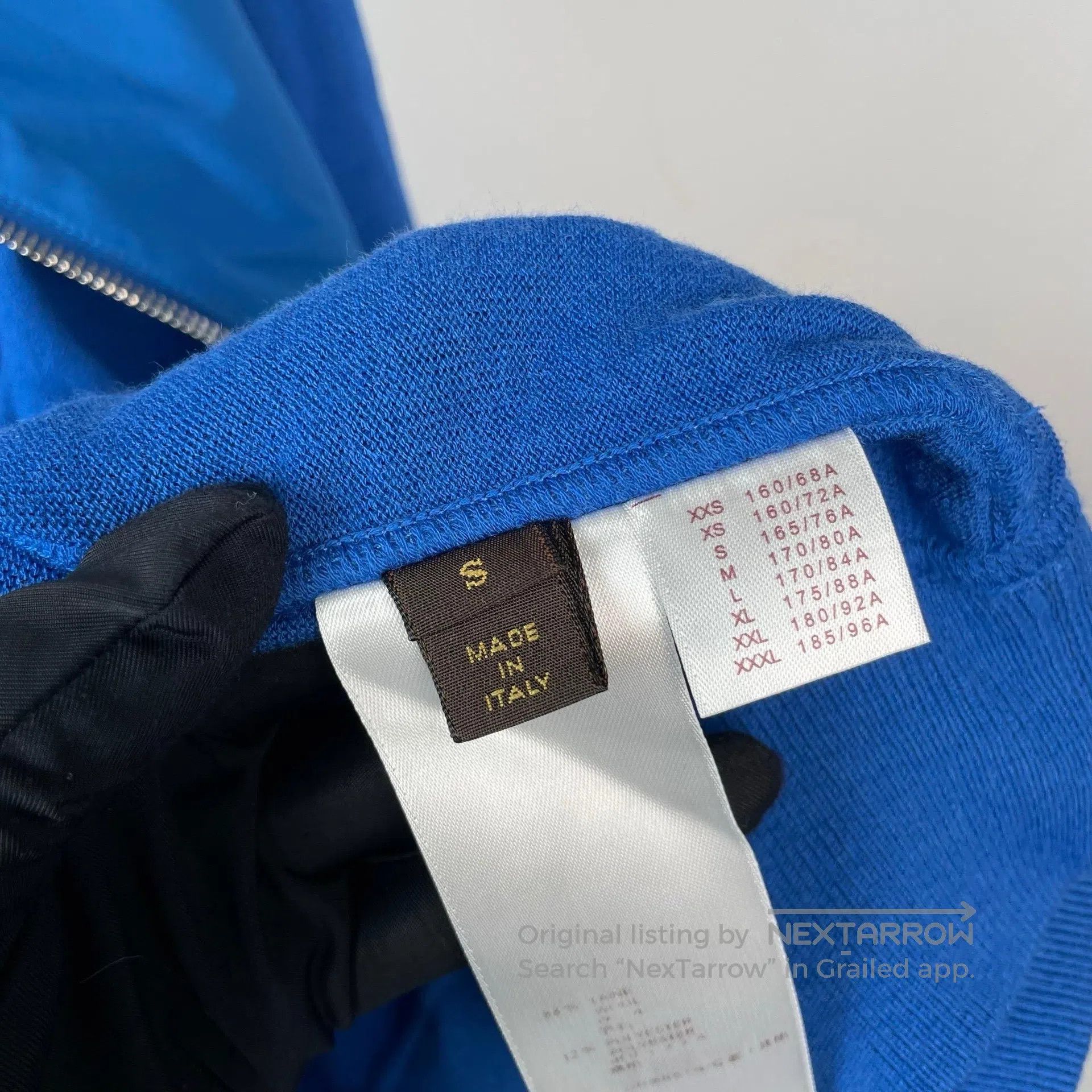 Louis Vuitton Louis Vuitton Navy Blue Nylon Patchwork Knit Jacket Zip-Up Size US S / EU 44-46 / 1 - 6 Thumbnail