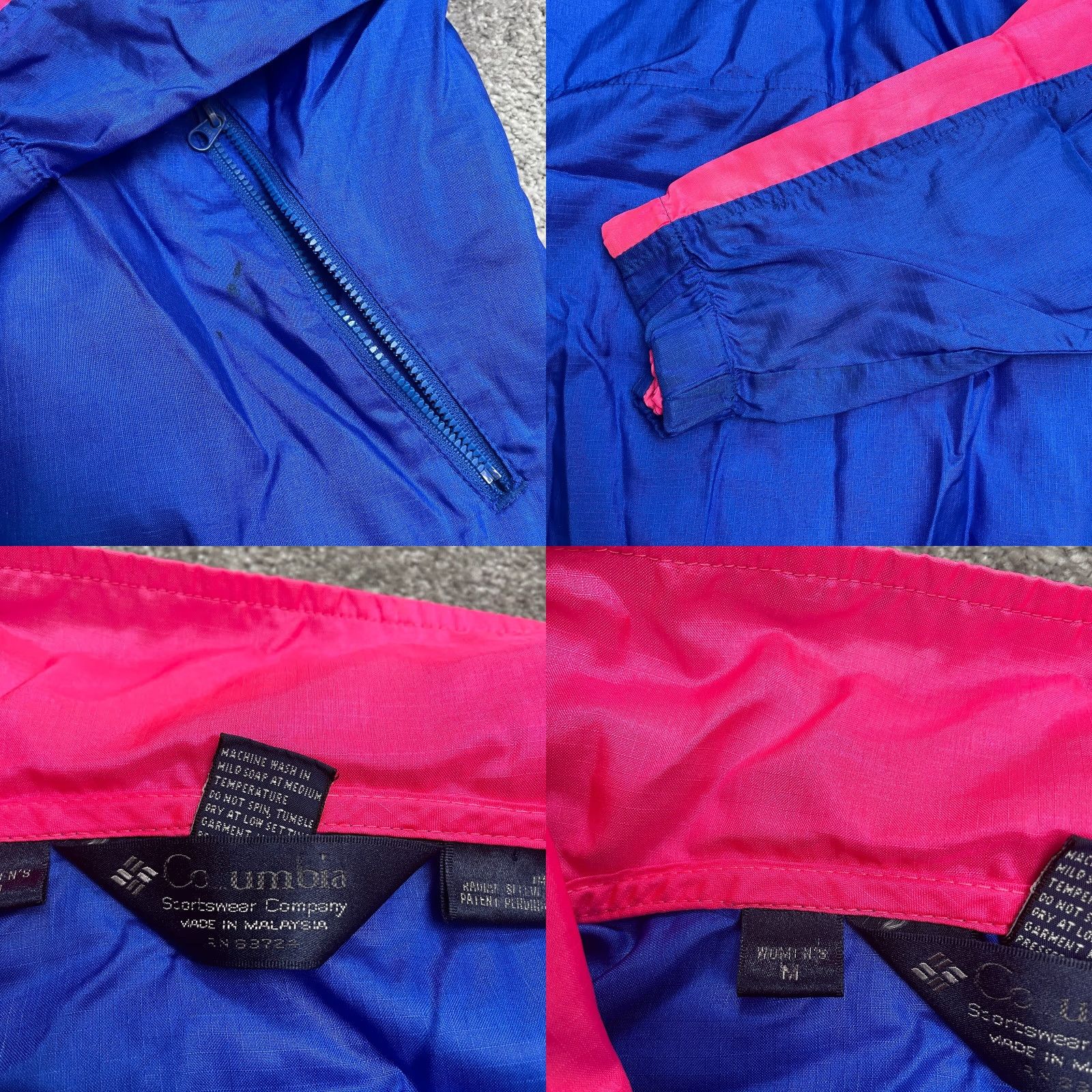 Pinko VINTAGE Columbia Windbreaker Jacket Womens Medium Blue Size M / US 6-8 / IT 42-44 - 8 Thumbnail