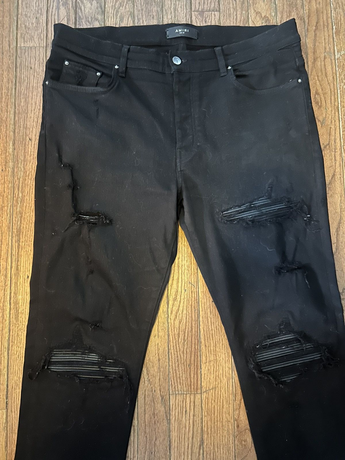 Amiri Amiri Black MX1 Distressed Skinny Jeans Size - 38 Size US 38 / EU 54 - 2 Thumbnail