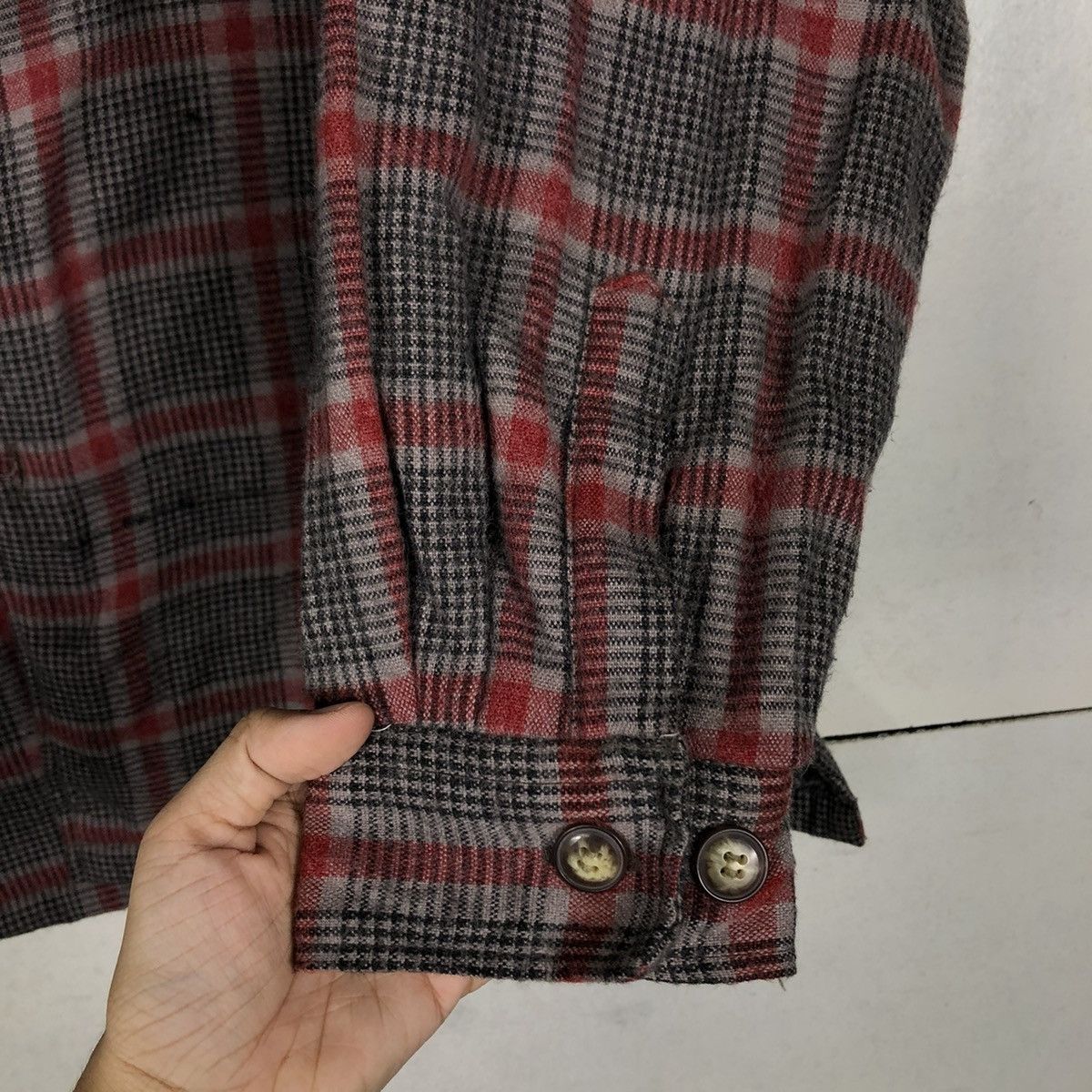 Japanese Brand 📌VINTAGE FLANNEL SHIRT JACKET TURNING POINT TARTAN DESIGN Size US L / EU 52-54 / 3 - 16 Thumbnail