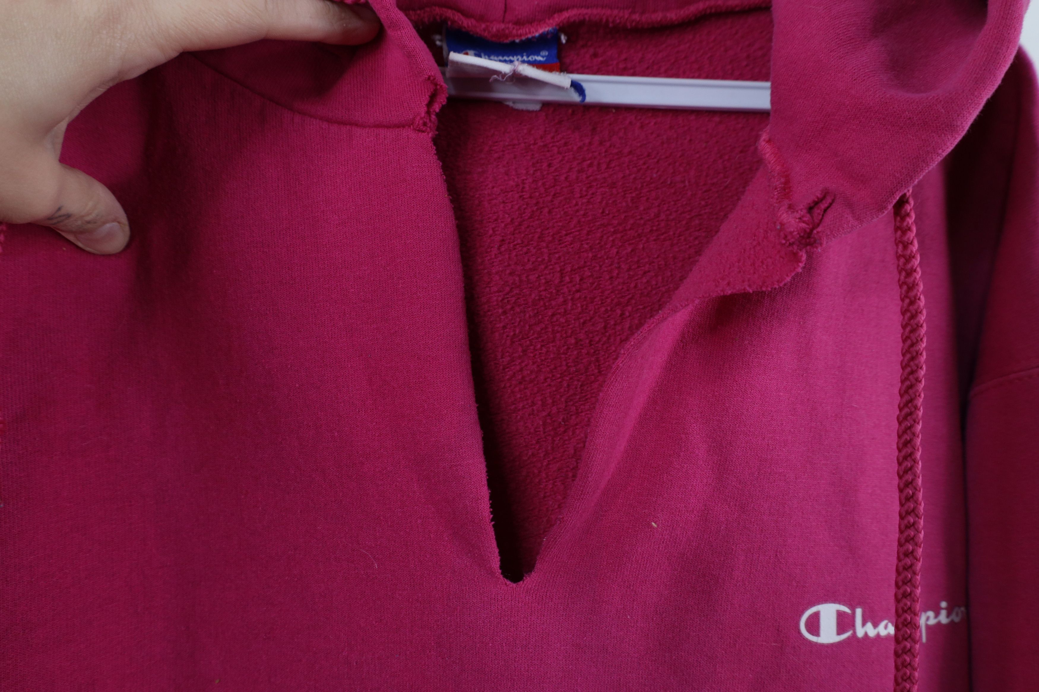 Champion × Vintage Vintage 90s Champion Spell Out Hoodie Sweatshirt Pink Size US L / EU 52-54 / 3 - 8 Thumbnail