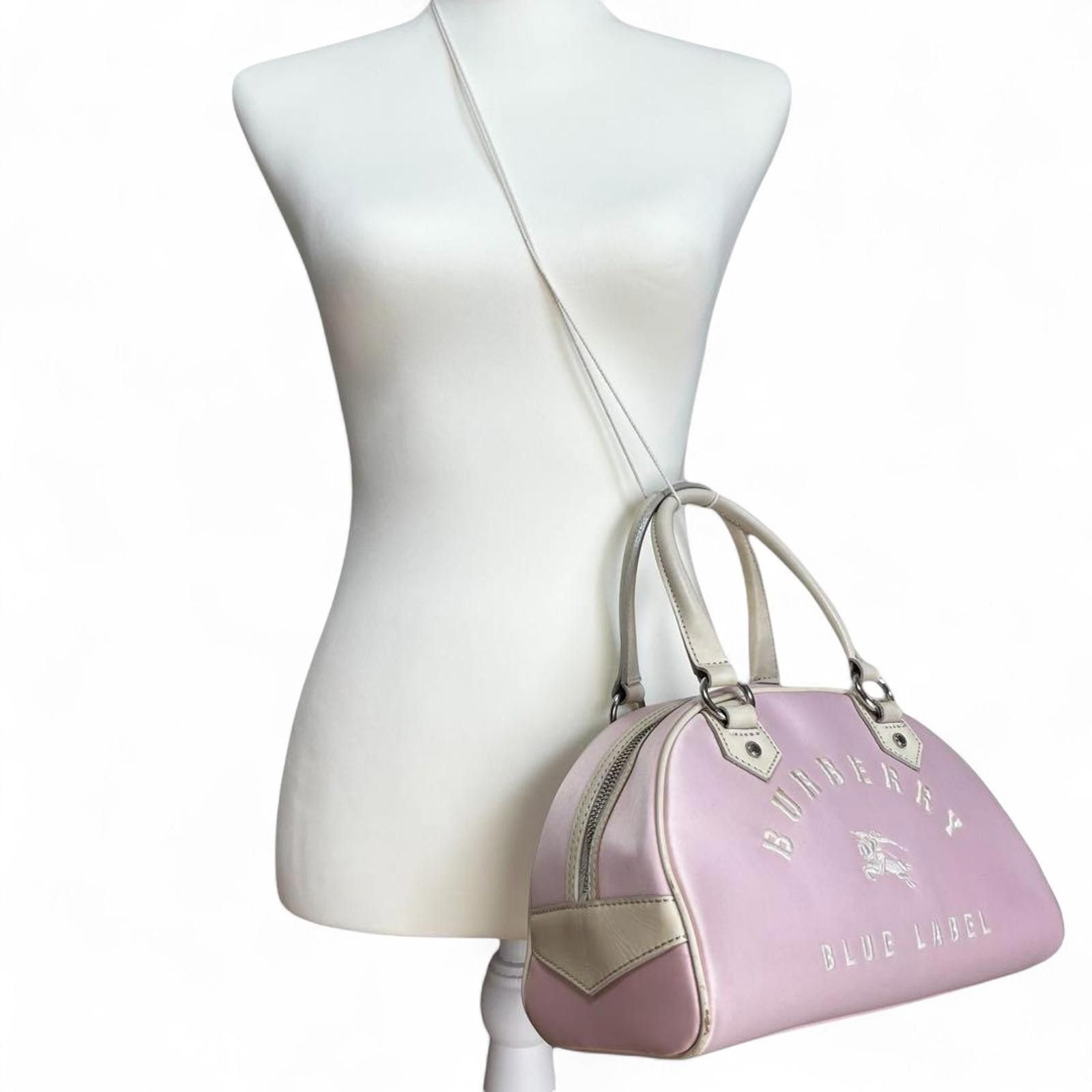 Burberry Burberry - Blue Label Pink and Beige Leather Handbag Size ONE SIZE - 7 Thumbnail