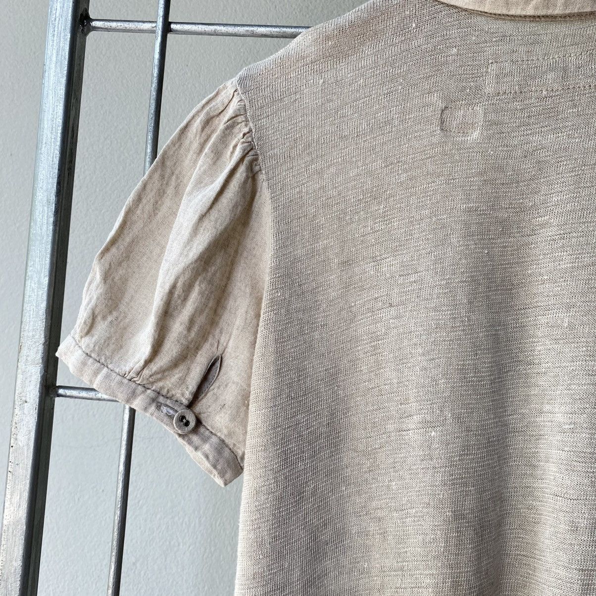 Kapital KAPITAL Beige Puff Sleeve Polo Top Size S / US 4 / IT 40 - 8 Thumbnail
