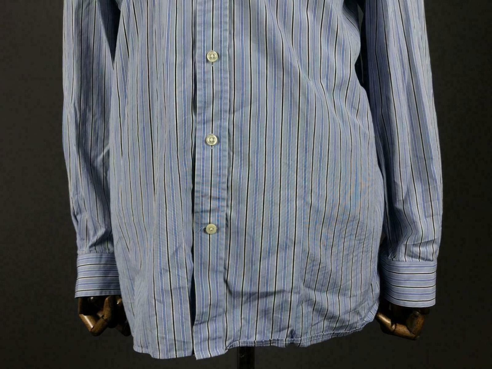 Gant Men Gant Mercer Poplin Blue Striped Oxford Shirt Size XL Size US XL / EU 56 / 4 - 3 Thumbnail