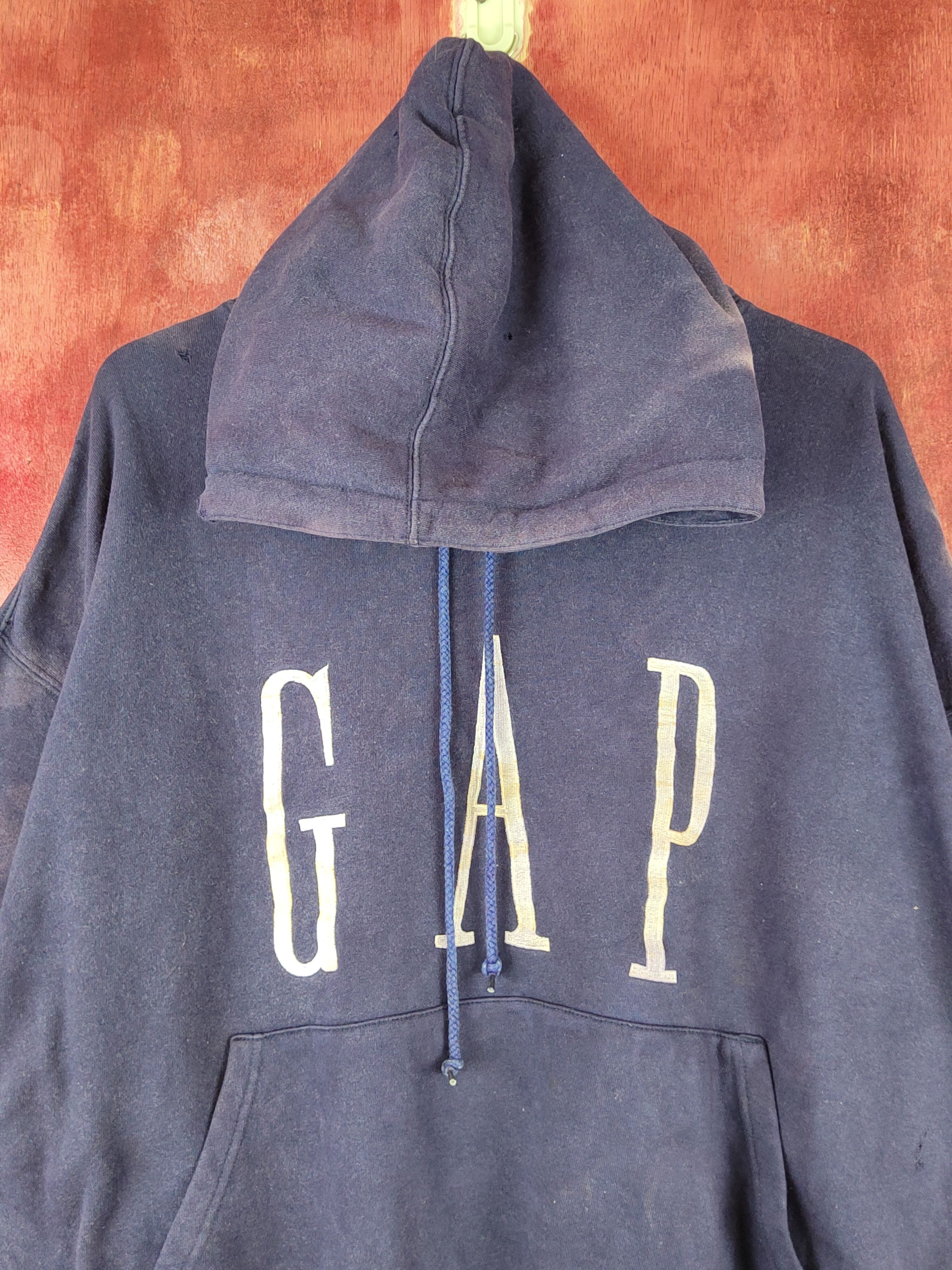 Gap DL Gap Kanye West Dark Blue Faded Hoodie Sweatshirts #S1860 Size US XL / EU 56 / 4 - 2 Thumbnail