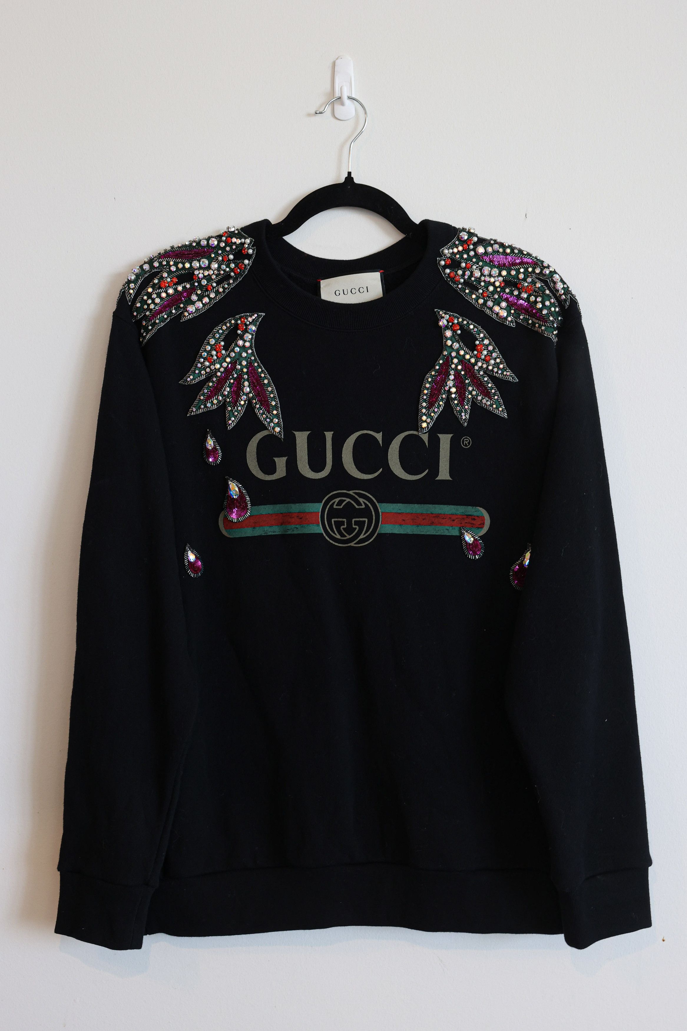 Gucci Gucci Crystal Embellished Crewneck Women's Size S / US 4 / IT 40 - 1 Thumbnail