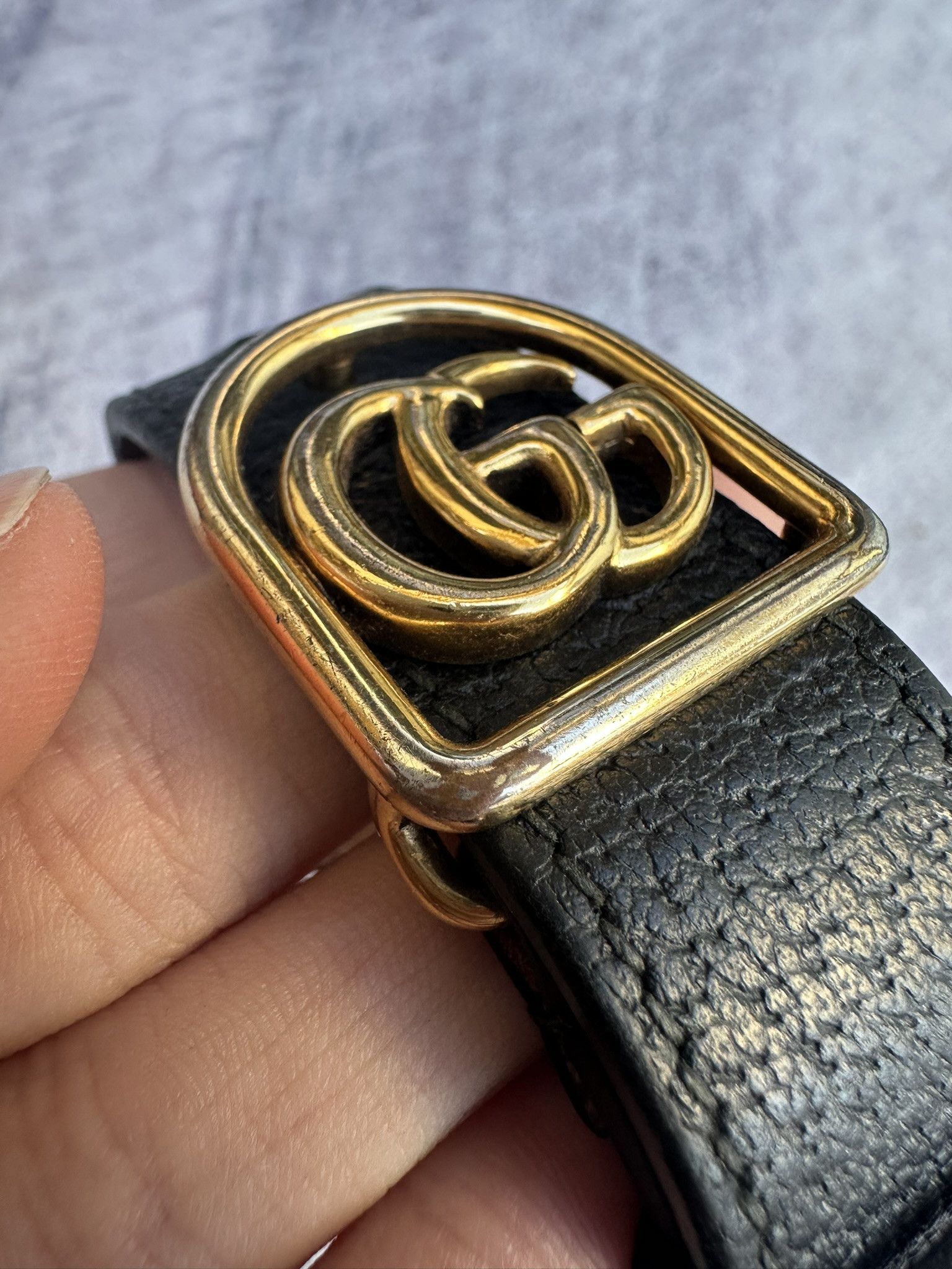 Gucci Gucci Bracelet Wrap GG Marmont Logo Black Leather Size ONE SIZE - 12 Thumbnail