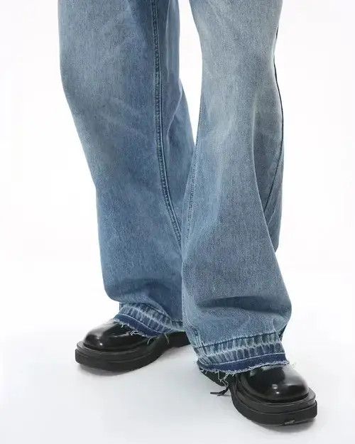 Japanese Brand Distressed Hem Washed Jeans Size US 30 / EU 46 - 4 Thumbnail