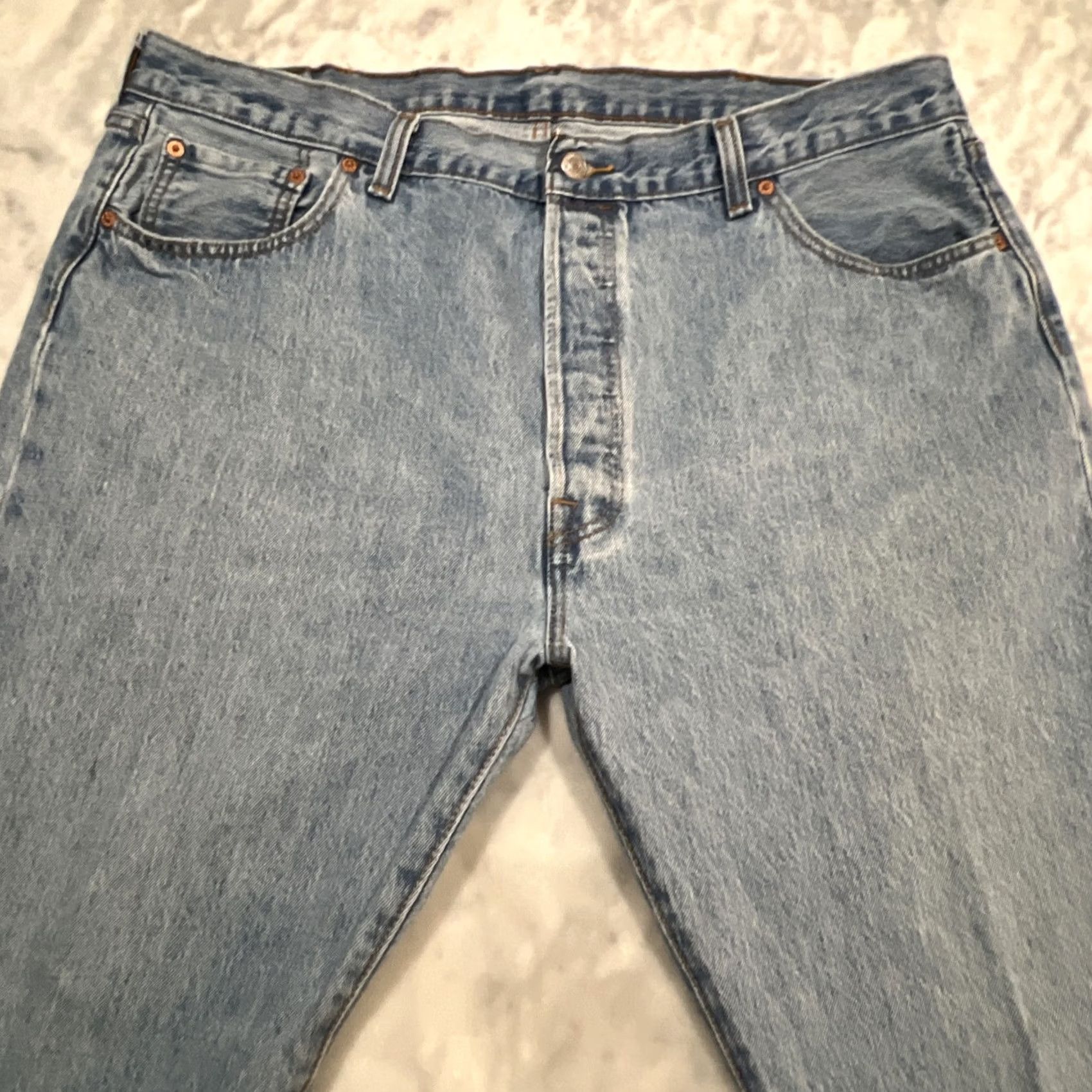 Levi's Levi’s 501 Jeans Men 42x30 Original Button-Fly Straight Denim 5-Pocket Blue Red Tab USA 90s Vintage Style Size US 42 / EU 58 - 6 Thumbnail