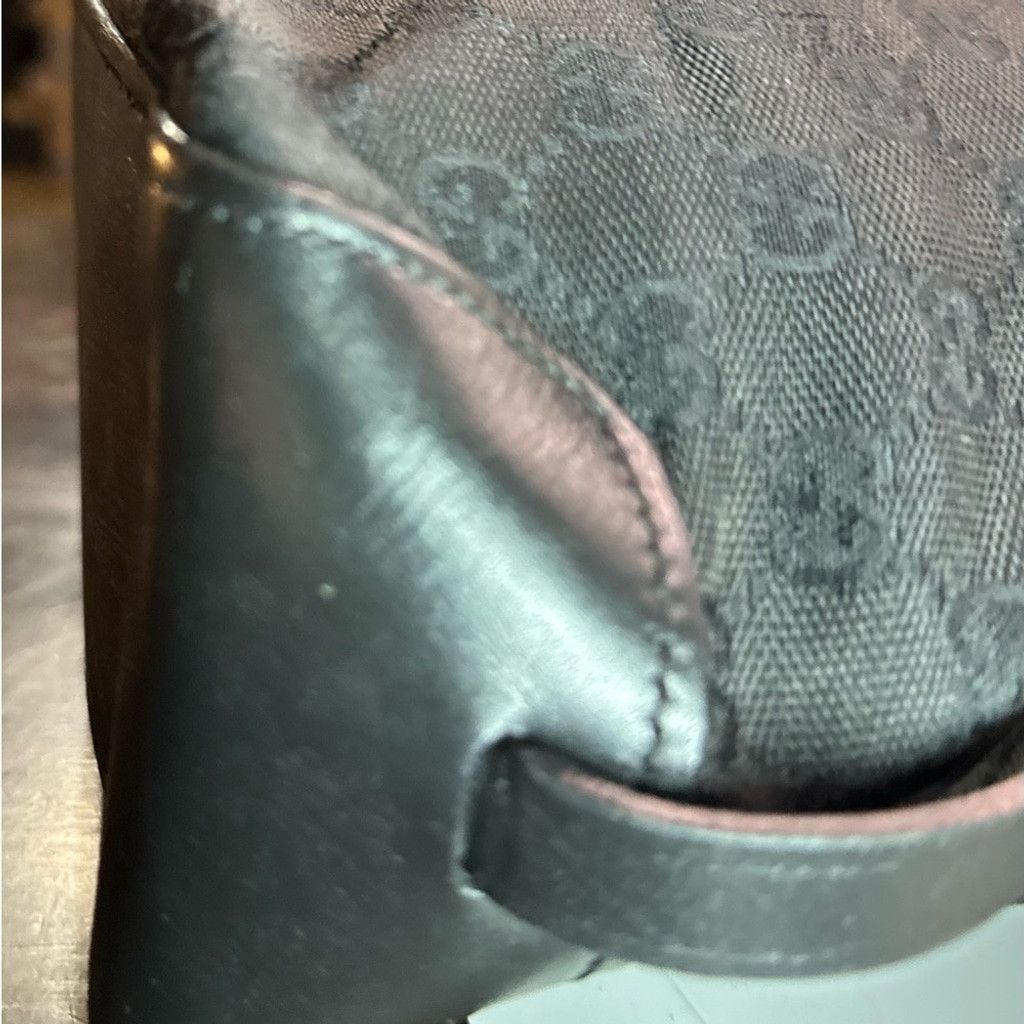 Gucci Gucci Black GG Mono Belted Bag Bucket Tote, Silver Hardware Size ONE SIZE - 6 Thumbnail