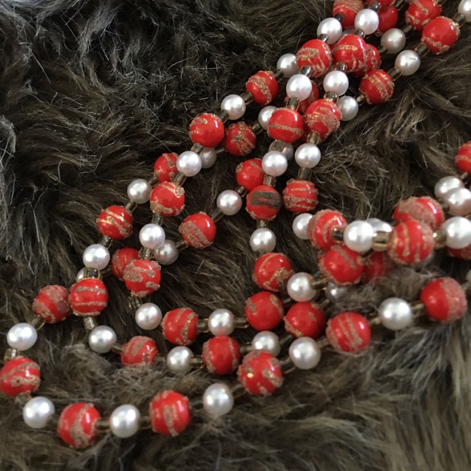 Vintage Vintage multi strand sparkle painted bead necklace Size ONE SIZE - 6 Thumbnail