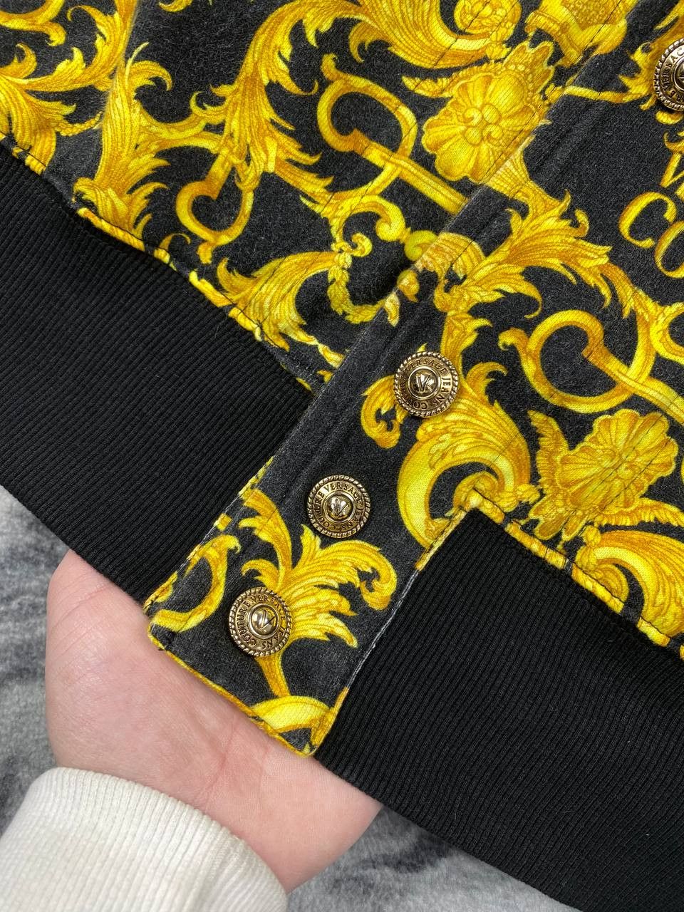 Versace Versace Jeans Couture Baroque Print Full Zip Sweatshirt Size US M / EU 48-50 / 2 - 4 Thumbnail