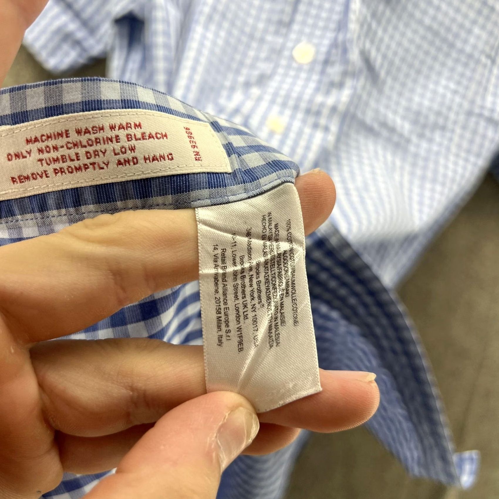 Brooks Brothers Brooks Brothers Shirt Mens S Blue Check Short Sleeve Button Front Casual Size US S / EU 44-46 / 1 - 3 Thumbnail