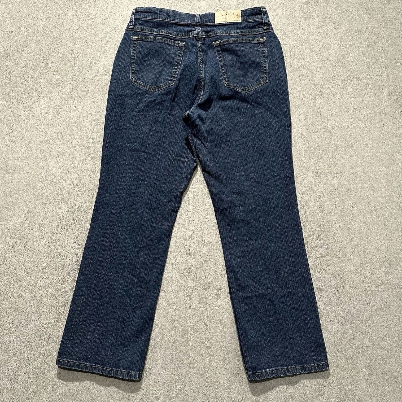 Vintage Riders by Lee Jeans Womens 12P Jeans Blue Denim Straight 30 Inseam 27.5 Inseam Dark Wash EUC 5-Pocket Pant Petite Regular Boys Mens Womens Size 34" / US 12 / IT 48 - 2 Thumbnail