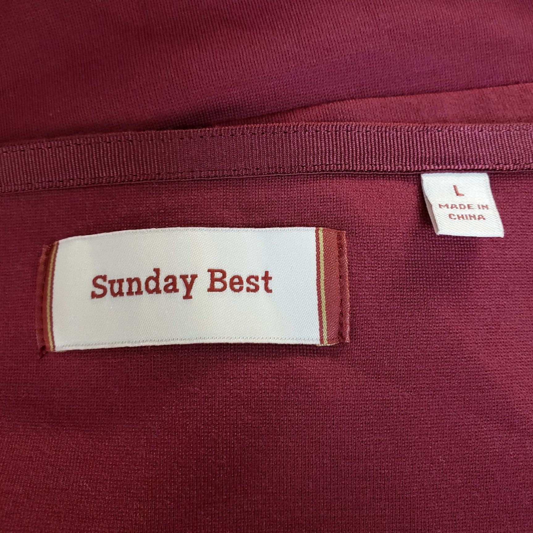 Vintage Sunday Best Sparrow Ponte Knit Dress Sz Large Red Long Sleeve V-Neck Pullover Fit & Flare Womens Size L / US 10 / IT 46 - 6 Thumbnail
