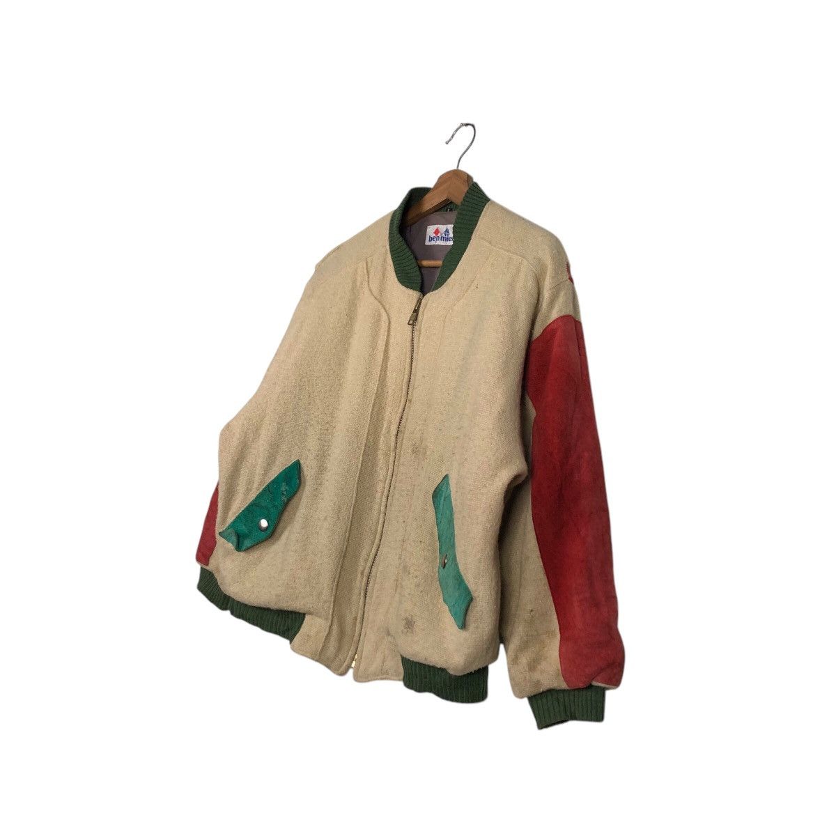 Japanese Brand × Vintage 📌Vintage Genuine Leather Bomber Jacket Ben Mier Issey Miyake Size US M / EU 48-50 / 2 - 3 Thumbnail