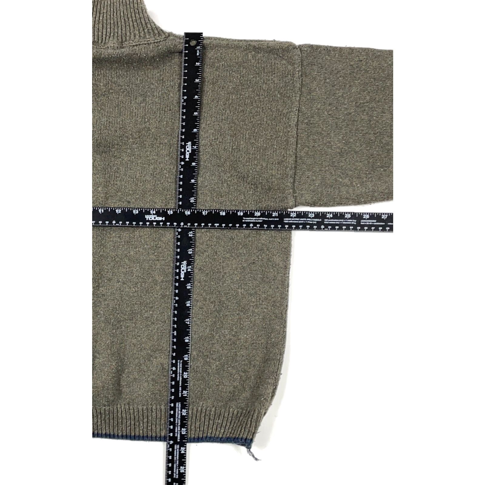 Vintage VINTAGE Liberty 1/4 Zip Sweater Shirt Adult Large Green Cotton USA 90s Classic Dad Preppy Heavyweight Knit Mens Size US L / EU 52-54 / 3 - 6 Thumbnail