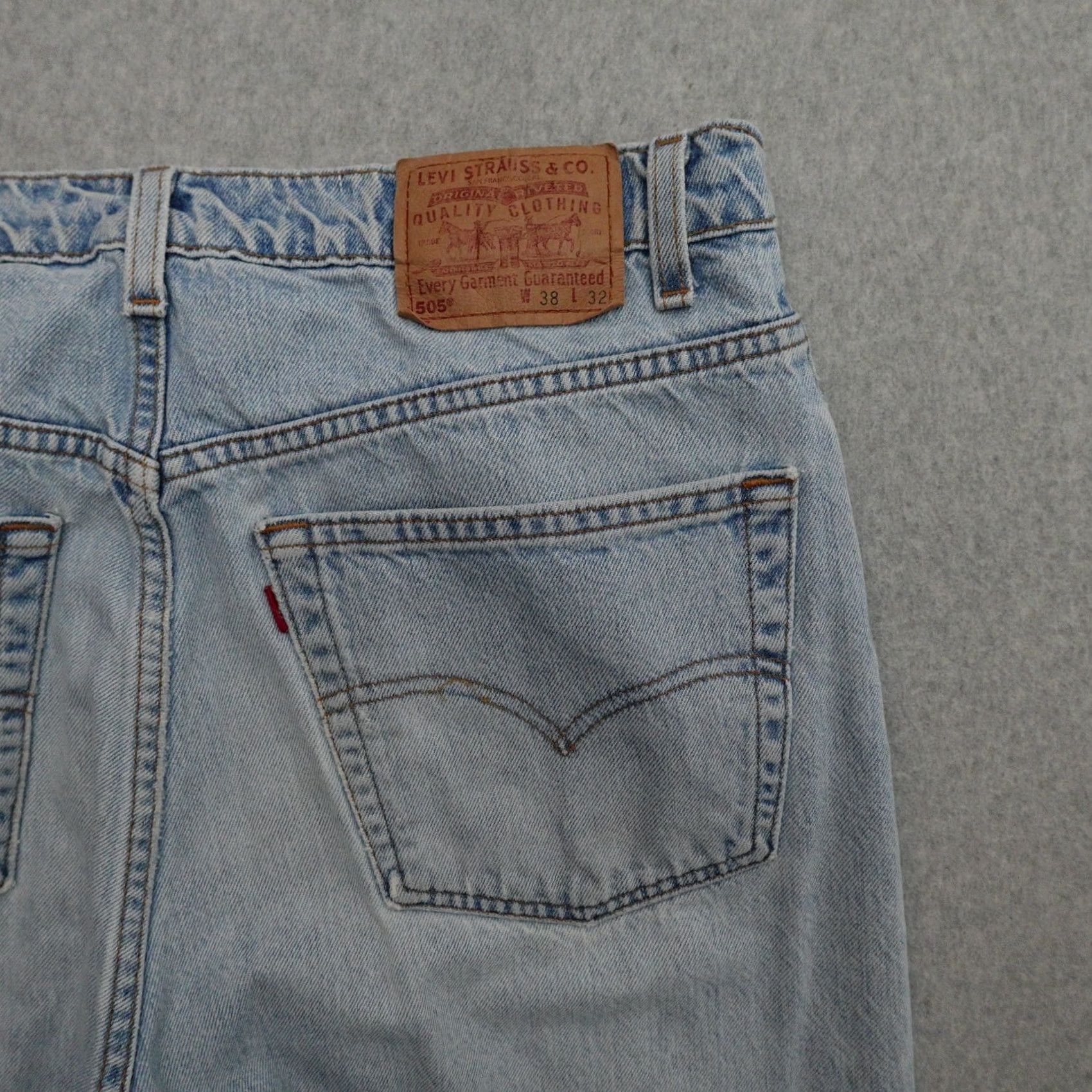 Levi's VTG Levi’s 505 Mens Jeans 38 (38X29) Light Blue Straight Denim 90s Blue Mens Size US 38 / EU 54 - 6 Thumbnail
