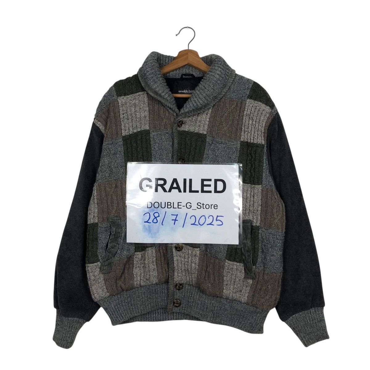 Japanese Brand 📌Bomber Jacket Knit Double Collar Arnold Bassini Navajo Size US M / EU 48-50 / 2 - 1 Thumbnail