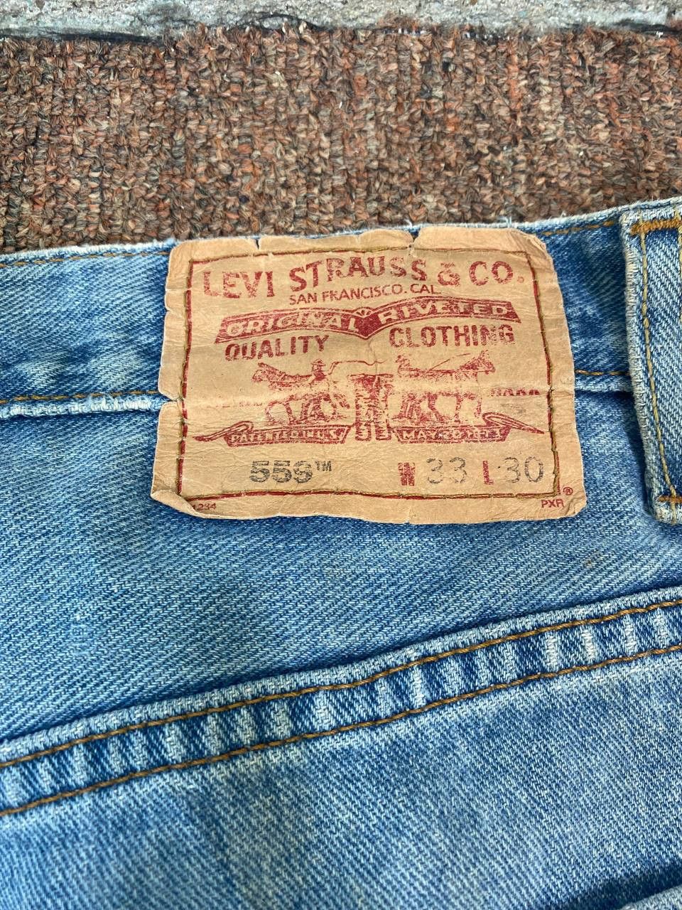 Levi's vintage levis 559 relaxed straight denim nice design Size US 37 - 4 Thumbnail