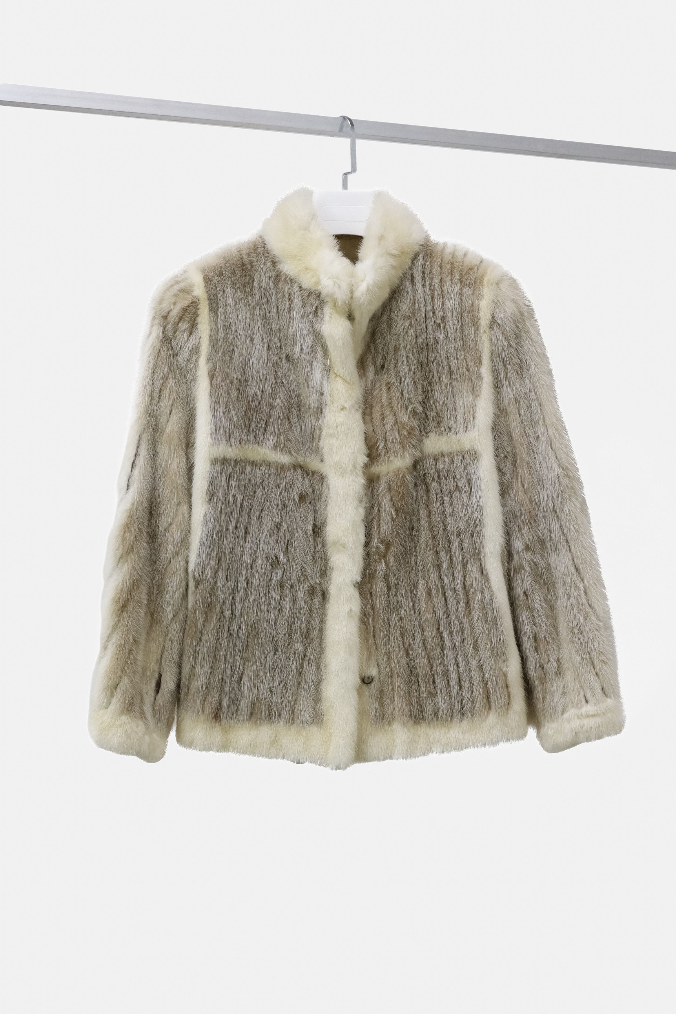 image of Mink Fur Coat Furs By Lister Creme Mink Short Fur Jacket in Cream, Women's (Size Medium)