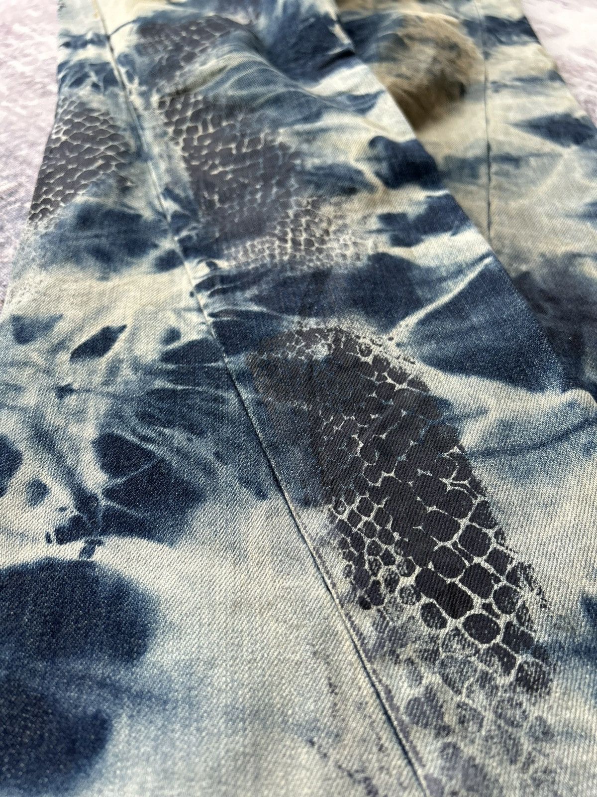 Tornado Mart Tornado Mart Flared Washed Snake Denim Size US 34 / EU 50 - 13 Thumbnail